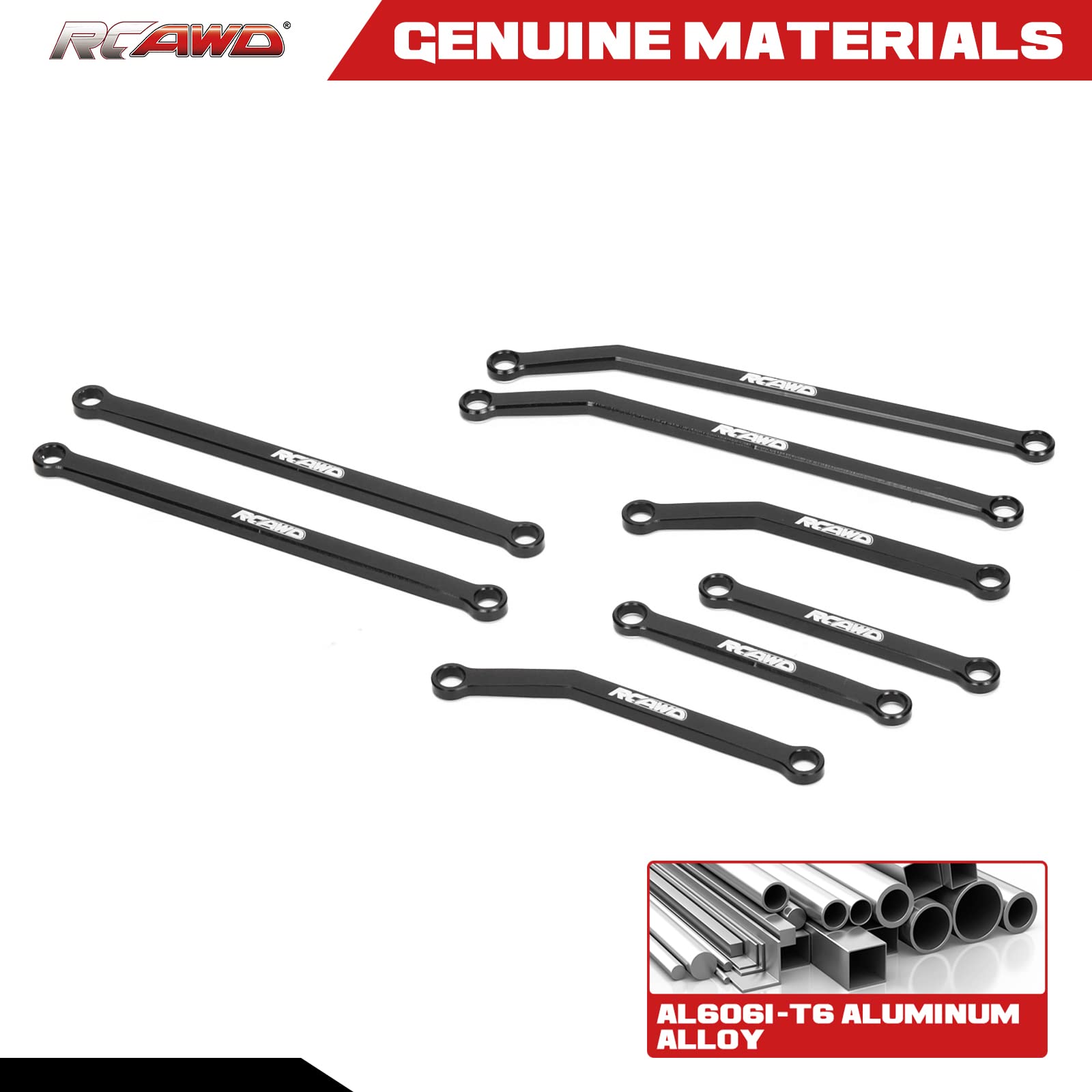RCAWD SCX24 High Clearance Linkage Kit for Axial SCX24 - Black Upgrade Parts for Jeep & JT Gladiator RC Crawler - Off-Road Performance & Trail Adventure Accessories