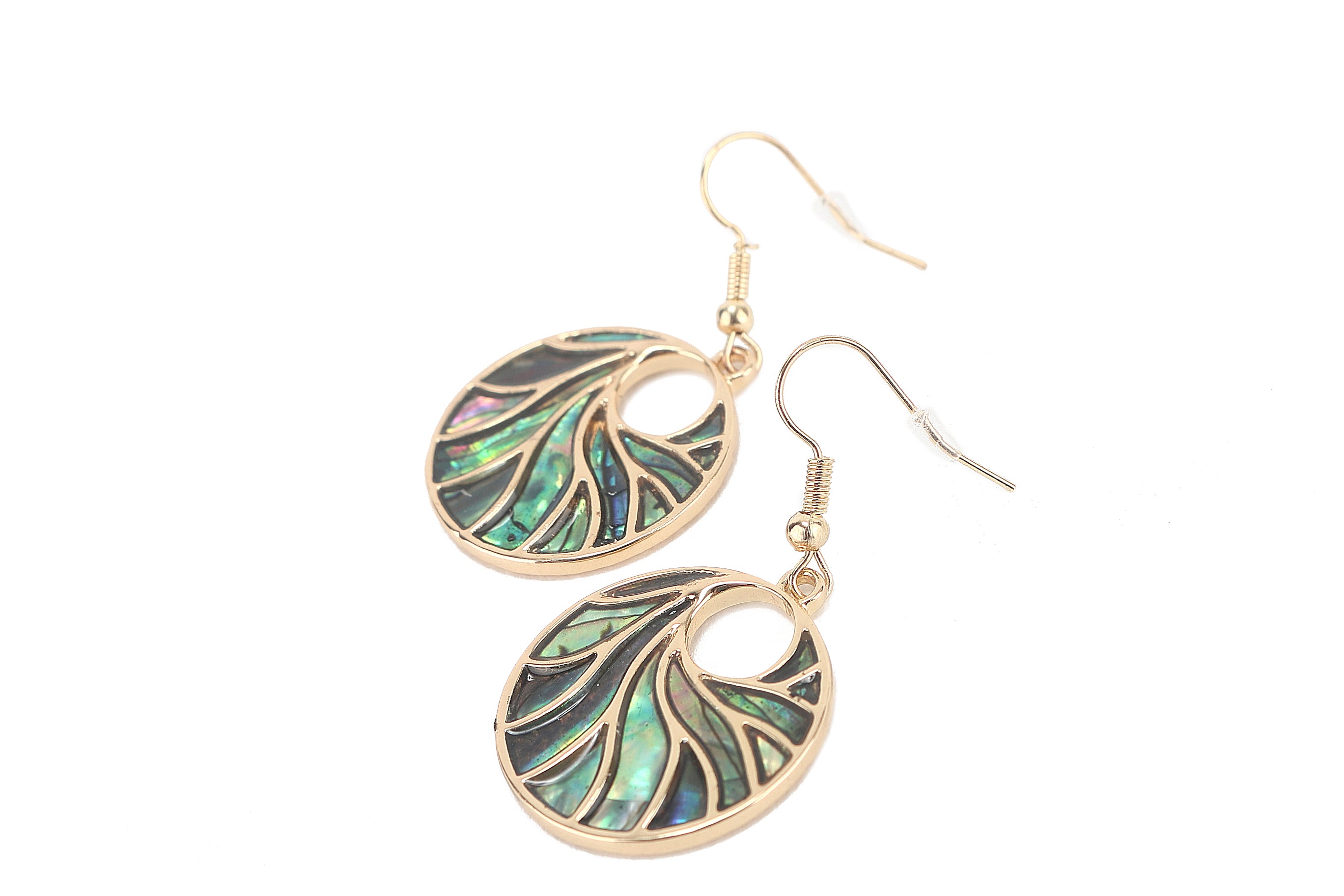 Makamae Wave Earrings - 14K Gold Handmade Dangle Earrings for Women, Perfect for Weddings, Parties & Everyday Elegance