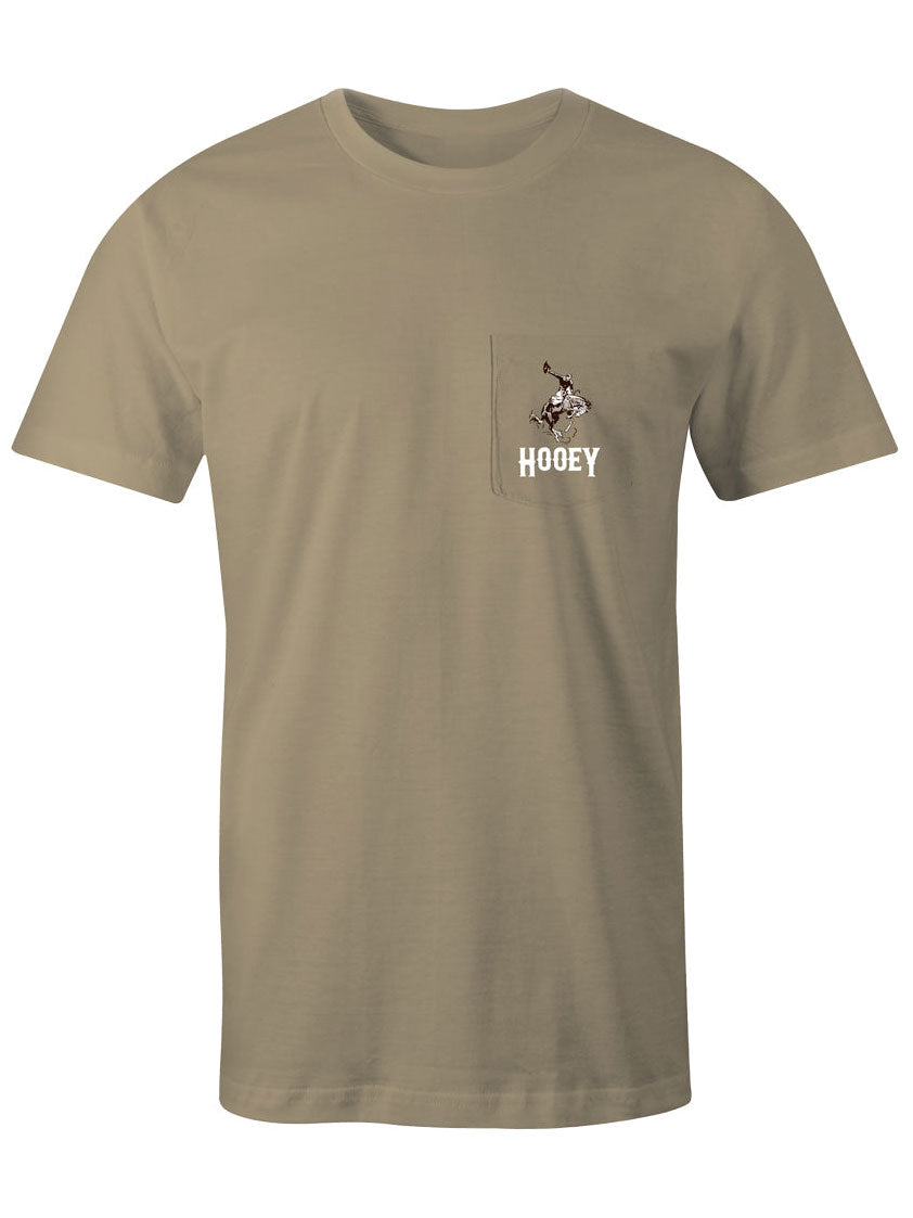 Hooey HT1688TN Men's CHEYENNE Pocket T-Shirt in Tan - Comfortable Casual Tee for Outdoor Activities & Everyday Wear