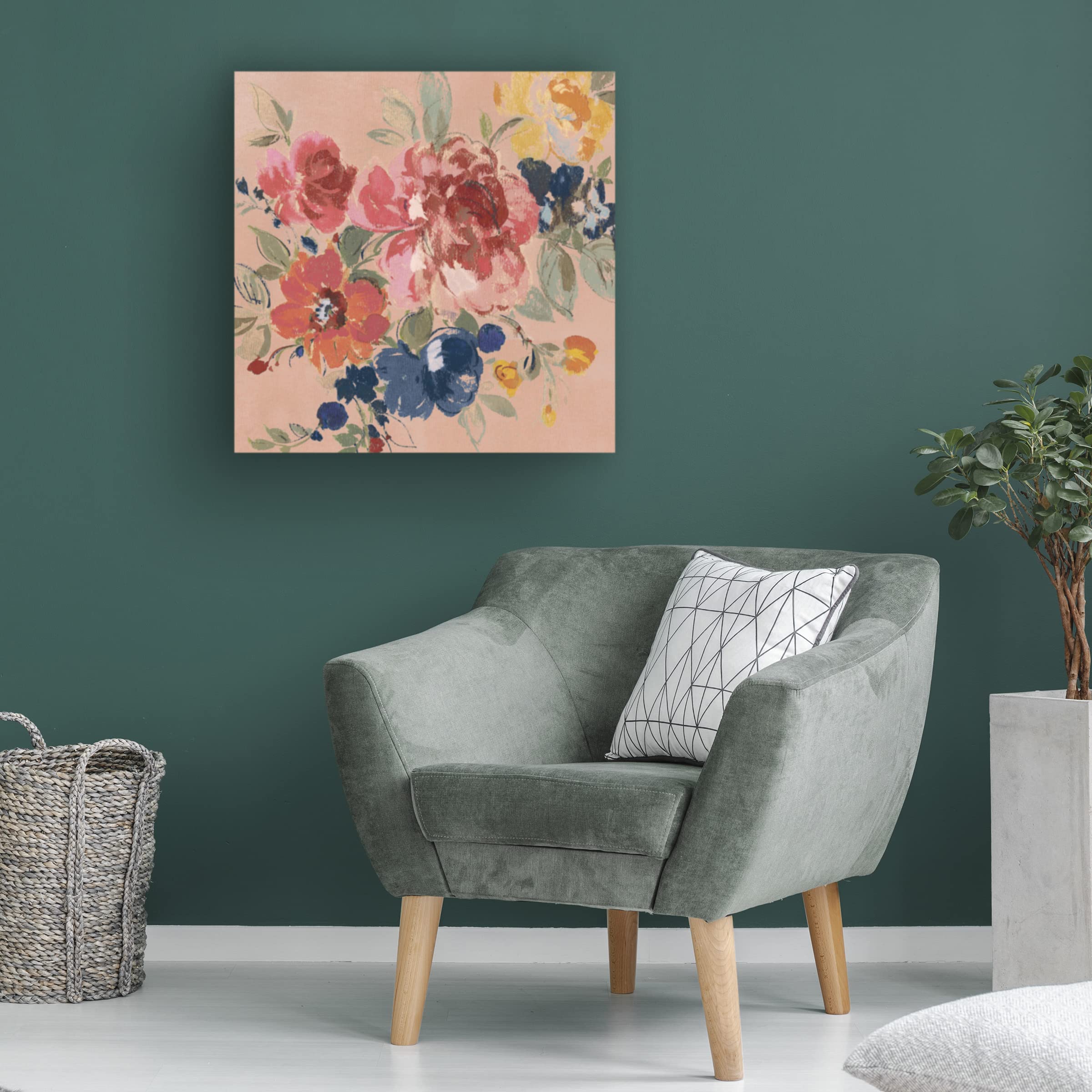 Trademark Fine Art 'Terra Garden II' Canvas Wall Art by Wild Apple Portfolio - Nature Inspired Botanical Painting for Living Room, Bedroom & Office Decor