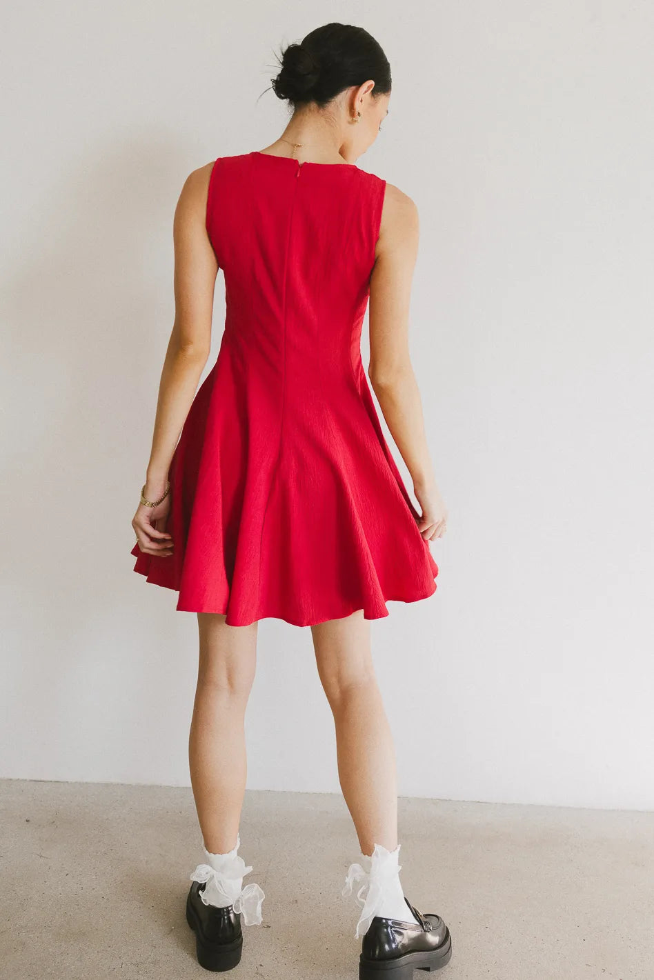 Liora Mini Dress in Red - Sexy Short Sleeve Bodycon Dress for Women, Perfect for Date Night, Party & Club Wear