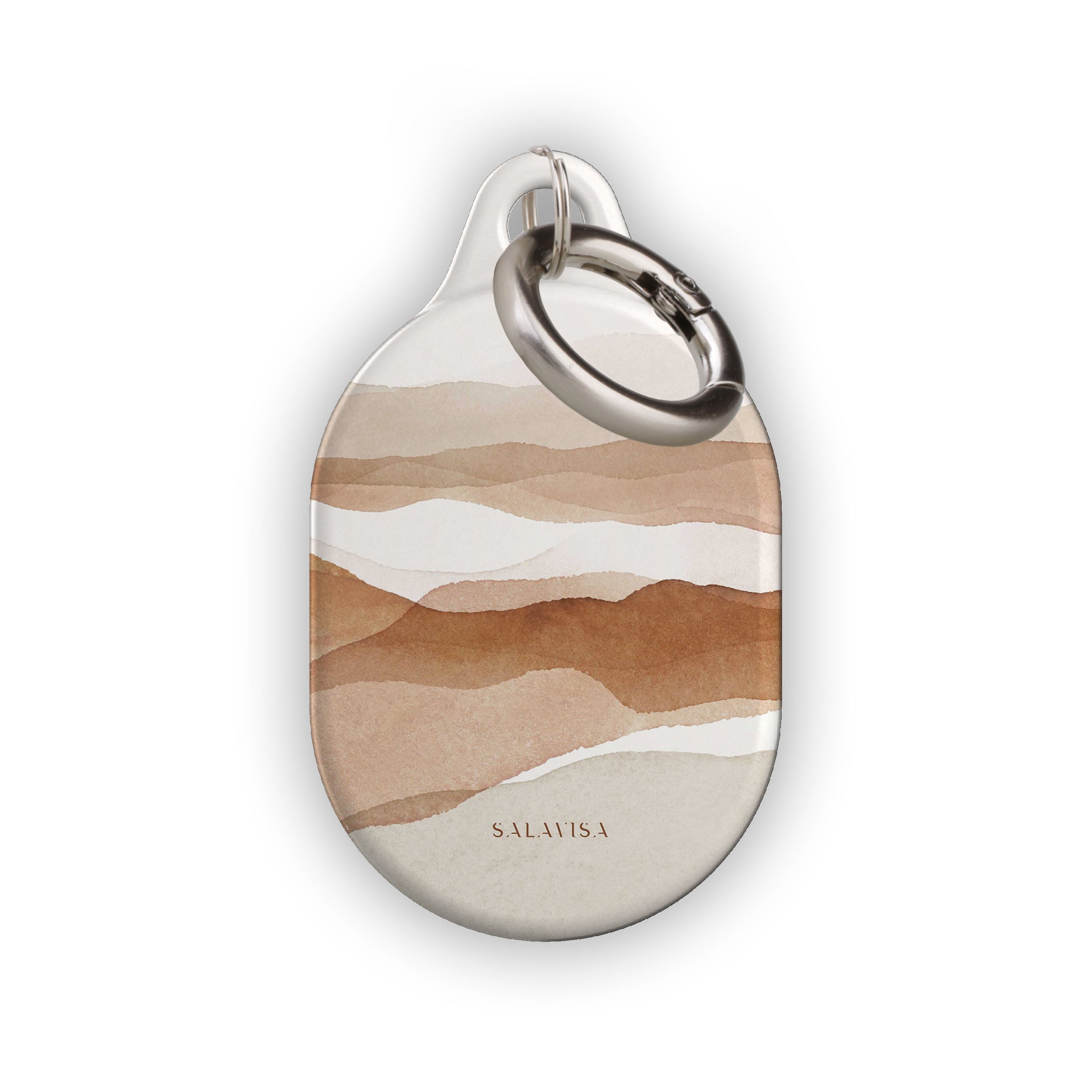 Premium Sahara Watercolor AirTag Holder - Stylish & Durable Keychain for Apple AirTag - Perfect for Keys, Wallets, Bags & Travel Accessories