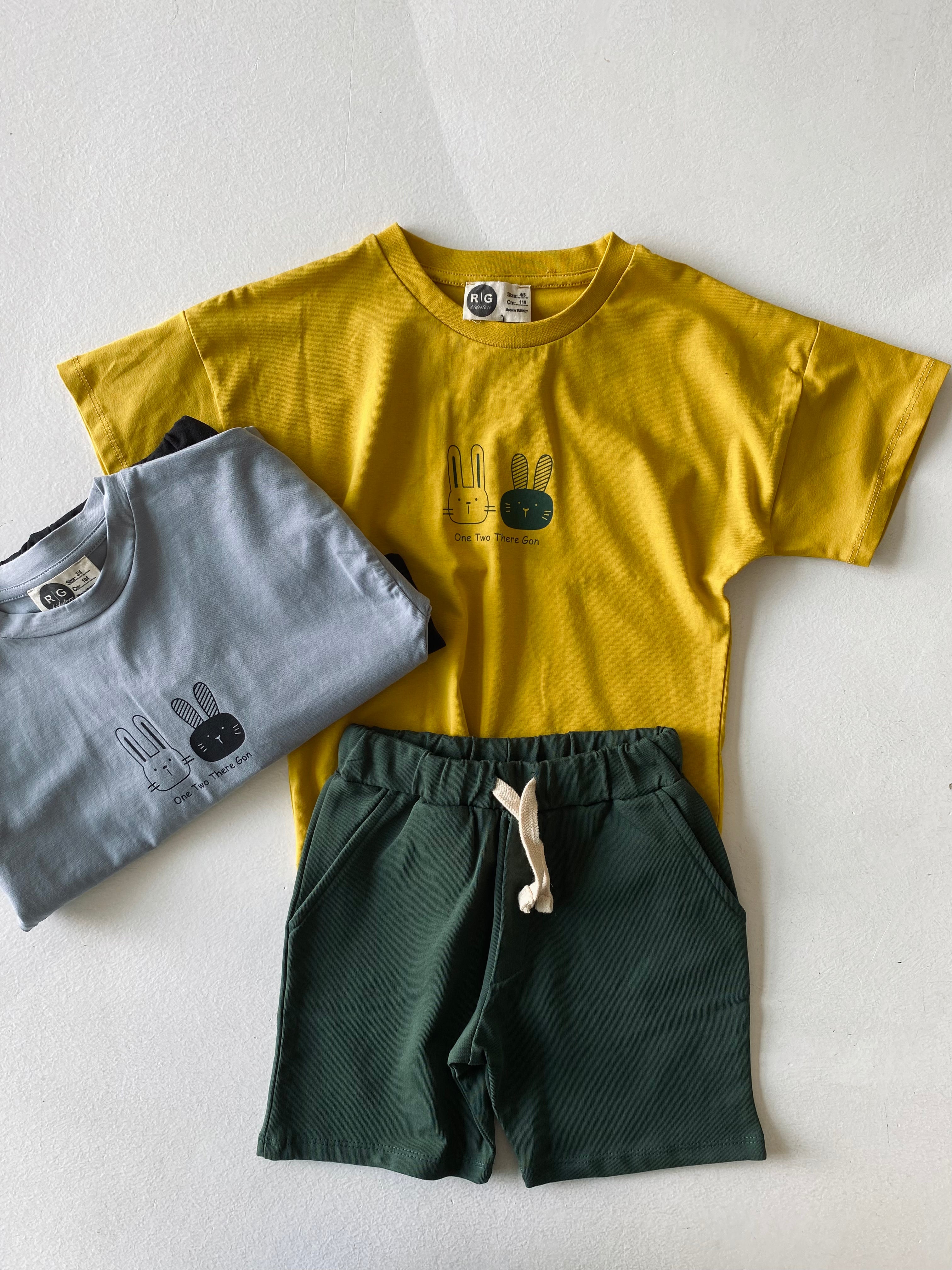 Kids Cotton Printed T-Shirt Set - Soft & Comfortable Outfit for Boys & Girls - Perfect for School, Playdates & Everyday Wear