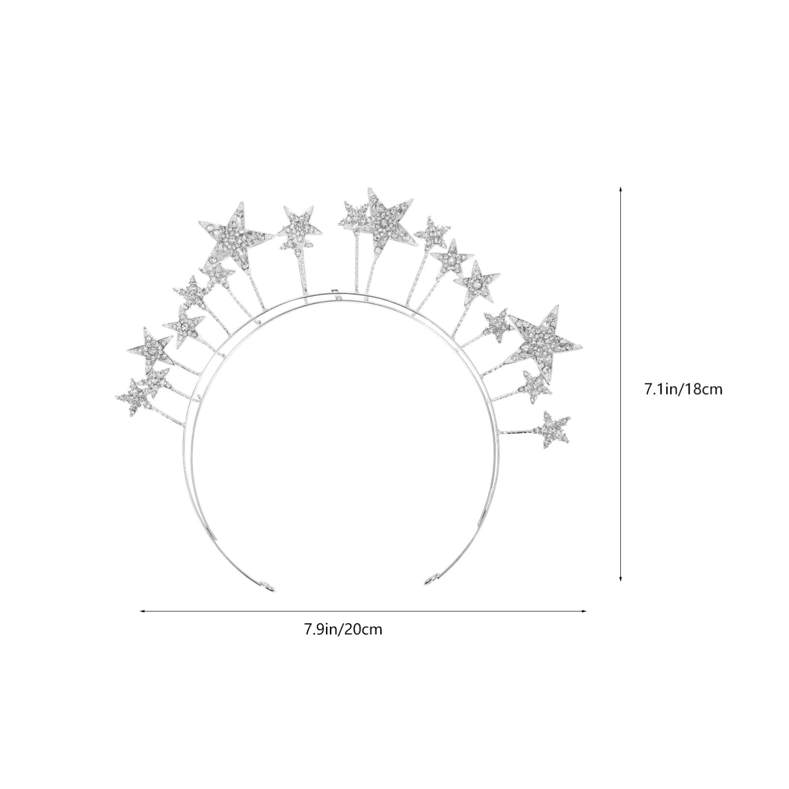 Sparkling Crystal Star Tiara Headband - Elegant Rhinestone Bridal Crown for Women & Girls | Perfect for Weddings, Christmas, New Year, Birthday Parties & Holiday Celebrations