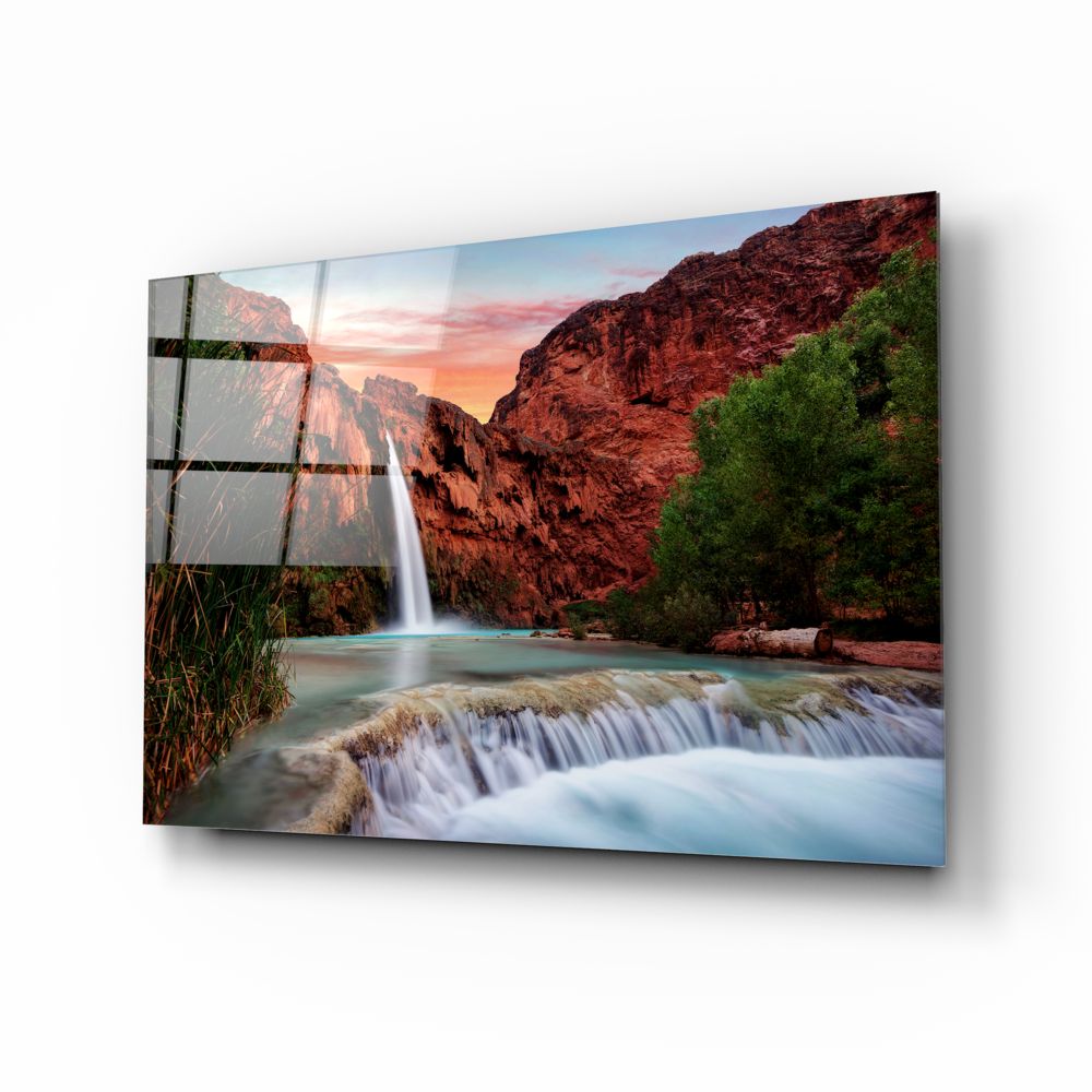 Stunning Waterfall Landscape Wall Art - Nature-Inspired Home Decor for Living Room, Bedroom & Office - Perfect for Relaxation & Stress Relief