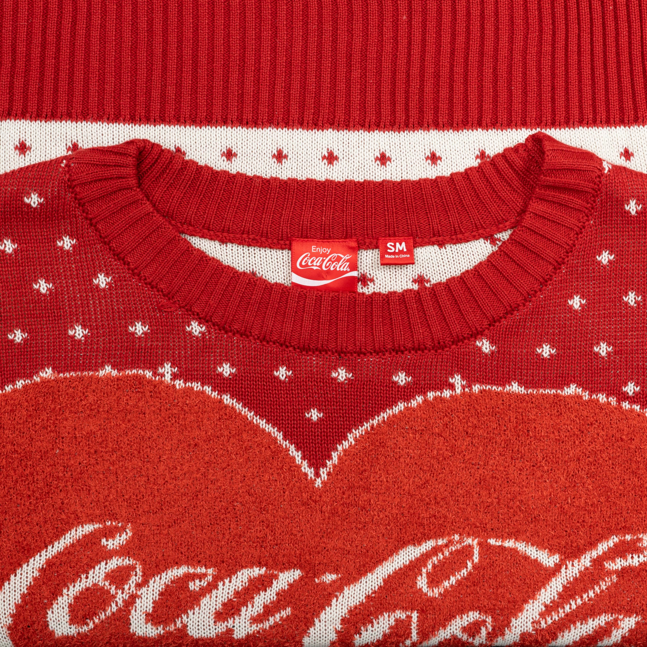 Coca Cola Heart Polar Bear Drinking Women's Ugly Christmas Sweater - Festive Holiday Sweater for Christmas Parties & Family Gatherings