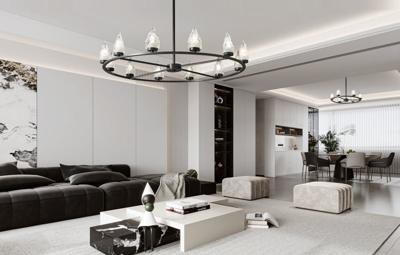 Mountain Peak Chandelier - Modern Crystal Ceiling Light Fixture for Dining Room, Living Room & Bedroom | Elegant Home Decor Lighting