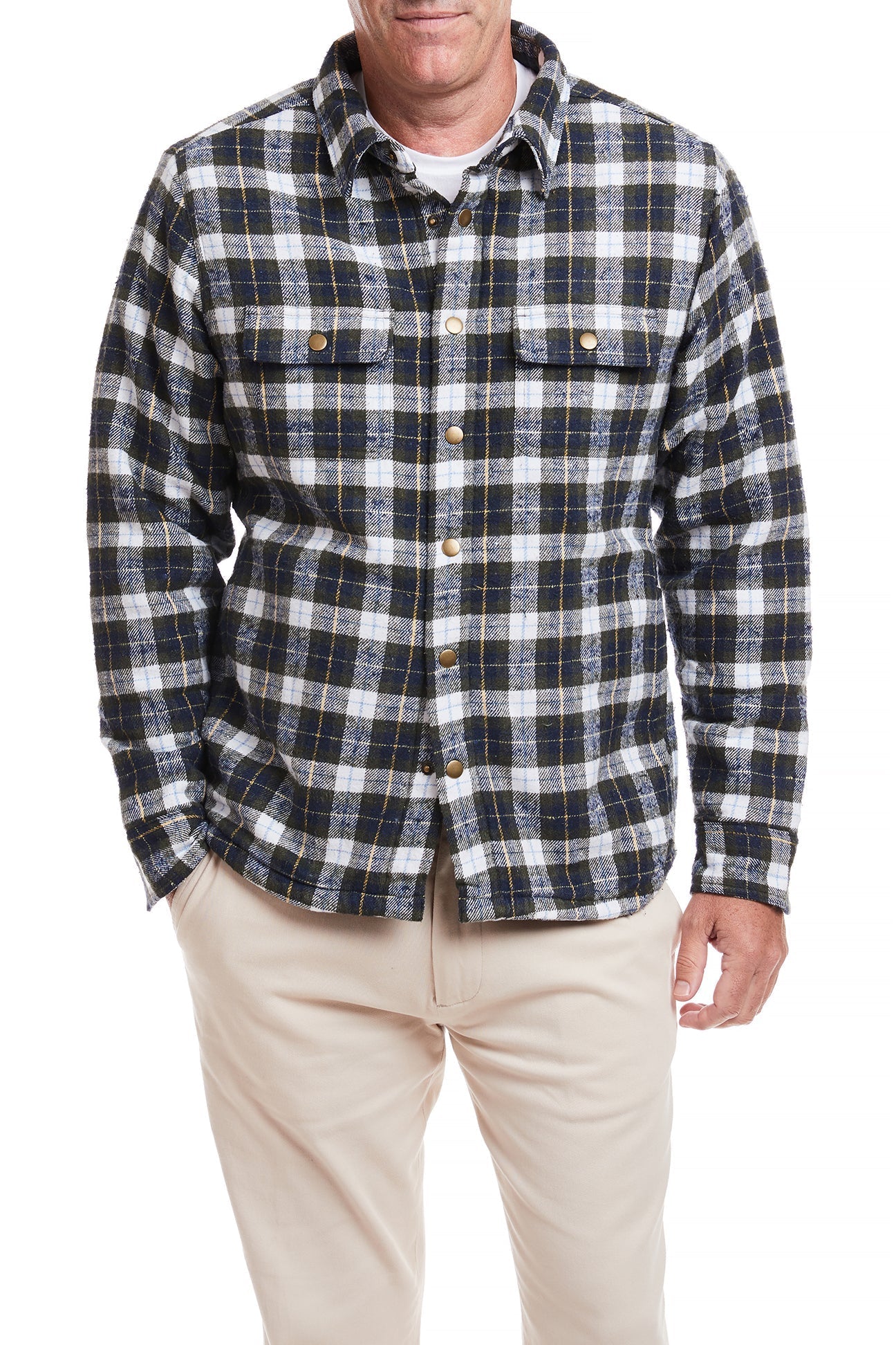 Nantucket Flannel Windowpane Shacket - Cozy Overshirt for Men & Women | Perfect for Fall Layering, Outdoor Adventures & Casual Wear