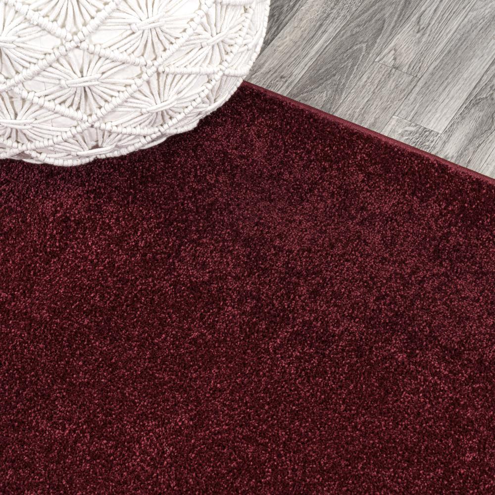 Dark Red Haze Solid Low Pile Area Rug - Soft & Durable for Living Room, Bedroom, or Office Decor