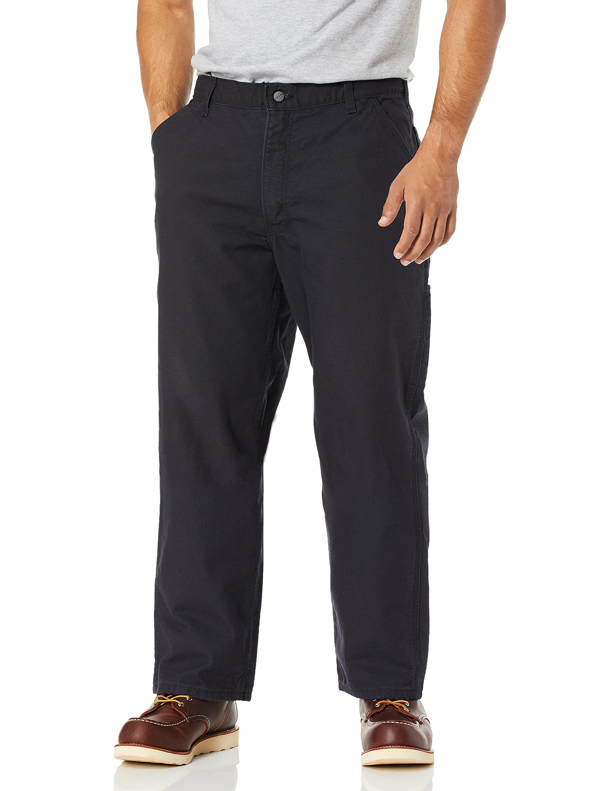 Carhartt Men's Flame Resistant Washed Duck Work Dungaree - Durable FR Work Pants for Construction, Welding & Industrial Safety
