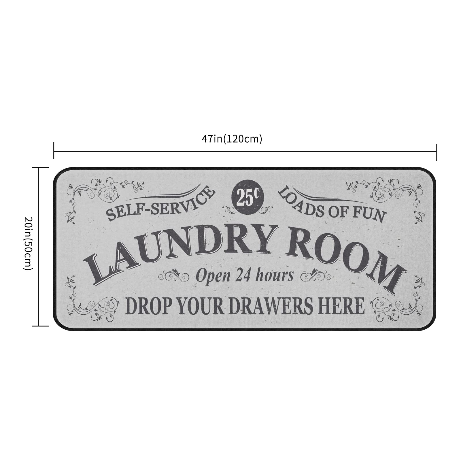 Non-Slip Laundry Room Rug Runner - 20