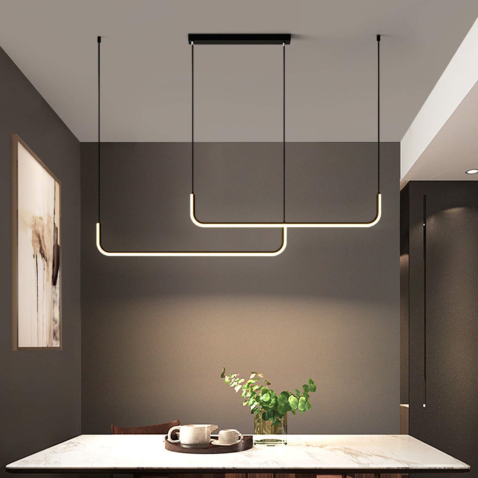 Nordic Modern Chandelier - White Silicone Lampshade for Living Room & Bedroom