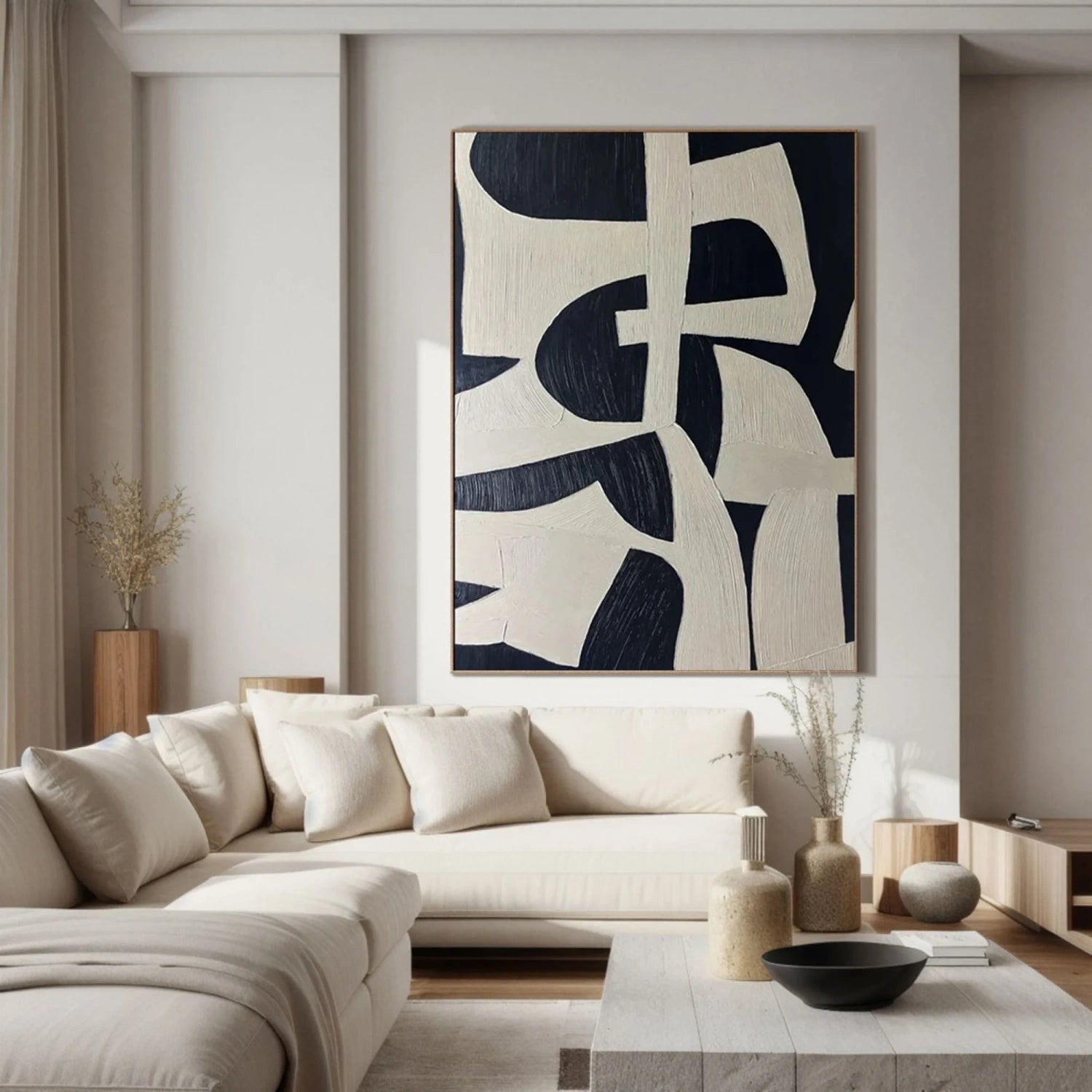 Frameless Abstract Tranquility Art Painting - Stretched Canvas Wall Decor #WS252 | Perfect for Living Room, Bedroom & Office Decor
