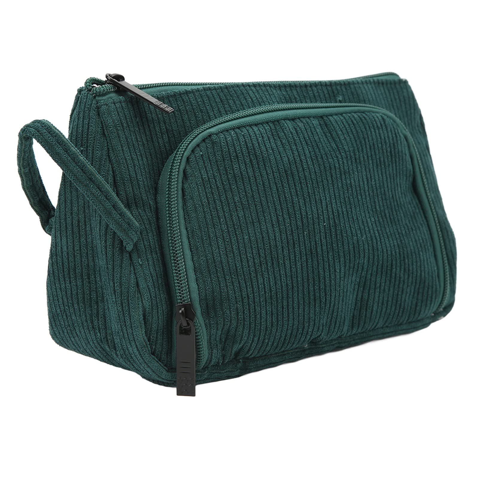 Makeup Bag for Travel - Large Capacity Cosmetic Organizer with Exquisite Lining & Bidirectional Zipper | Emerald Green | Perfect for Vacation, Gym, and Daily Use