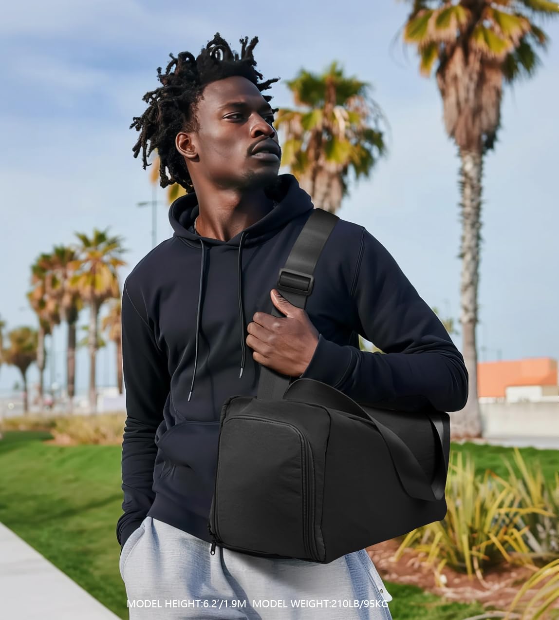 Stylish Compact 3-in-1 Small Gym Duffle Bag for Women & Men - Lightweight Crossbody Sports Bag for Fitness, Workout & Travel - Perfect for Gym, Yoga, Work Commute & Weekend Getaways