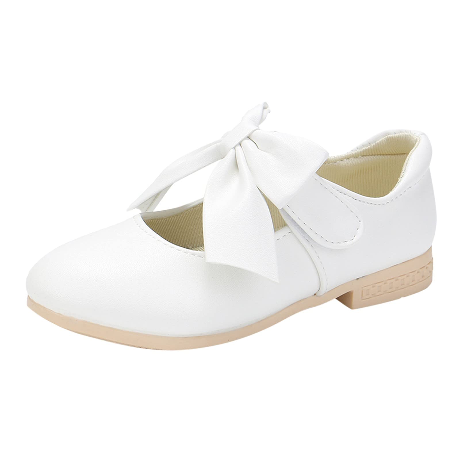 Bowknot Princess Dress Shoes for Girls - Toddler Wedding & Performance Shoes - Comfortable Baby Sneakers for Special Occasions, Parties & Dance Recitals