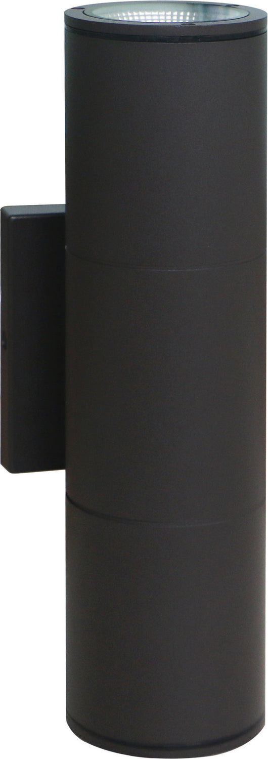 12-In-2 LED Outdoor Wall Sconce - Up & Down Lighting Bronze Finish for Patio, Garden & Entryway