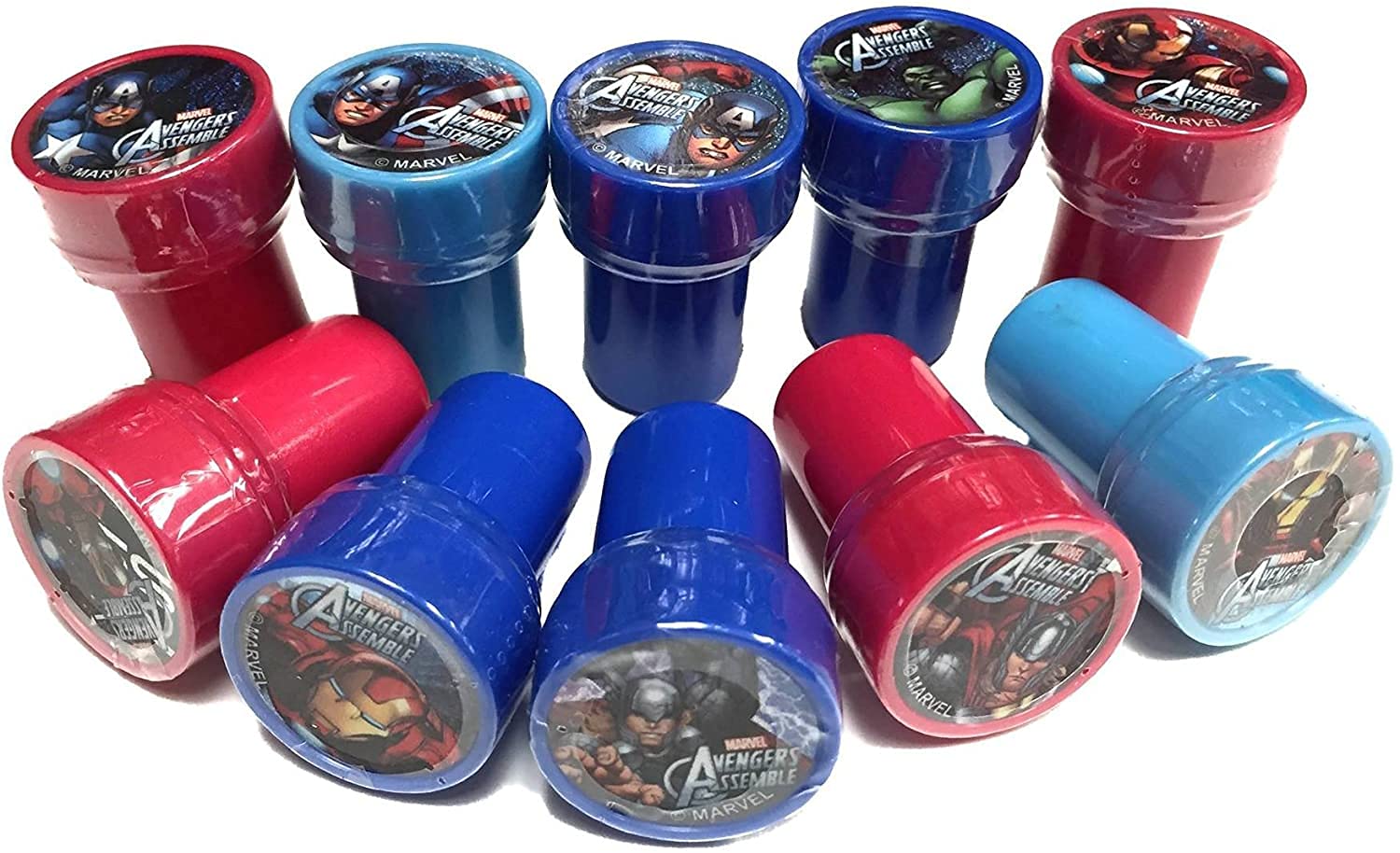 10-Piece Avengers Marvel Self-Inking Stampers Set - Perfect for Birthday Party Favors, Goody Bags & Gift Supplies | Great for Kids' Celebrations, Classroom Rewards & DIY Craft Projects