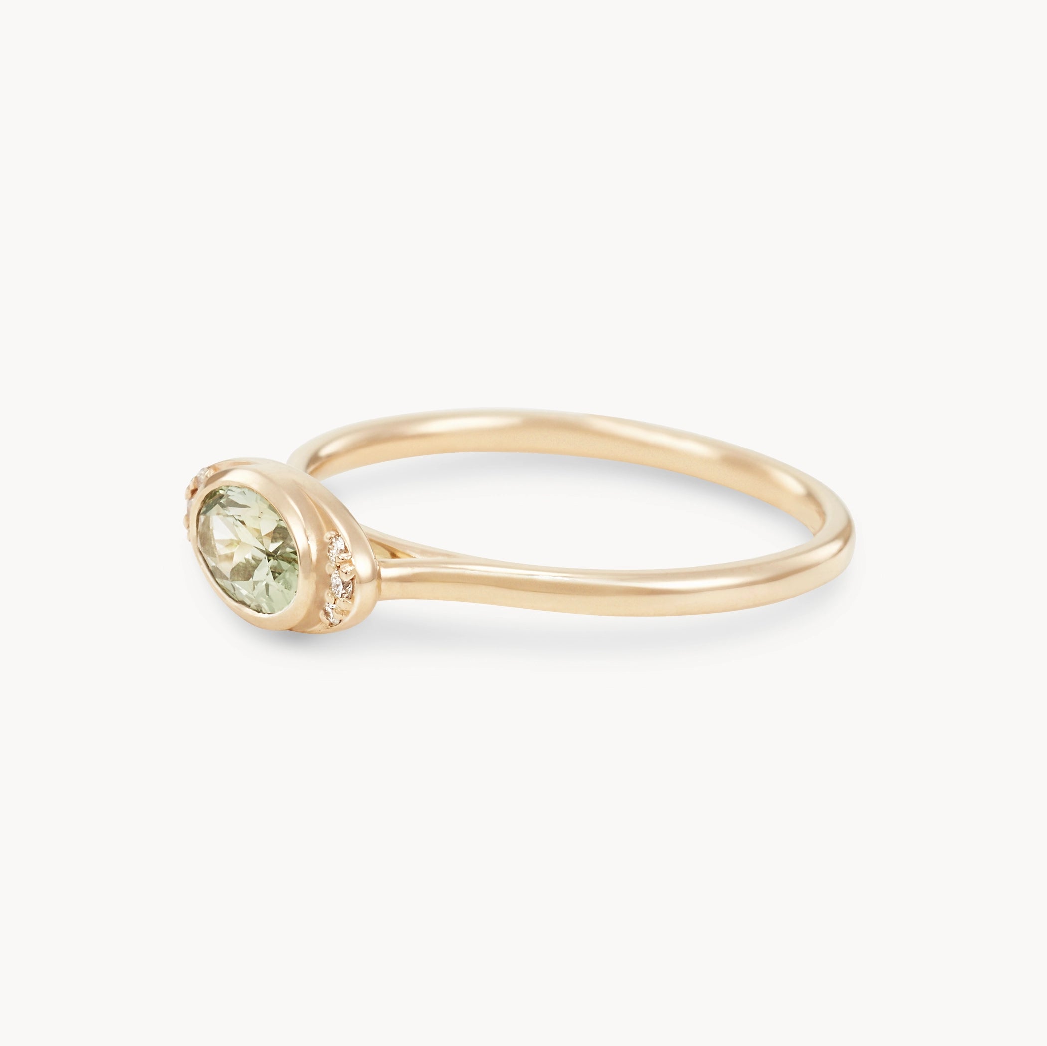 14K Yellow Gold Oval Sapphire Ring - Heart's Eternal Flame Unique Jewelry for Women | Perfect for Anniversaries, Engagements & Special Occasions