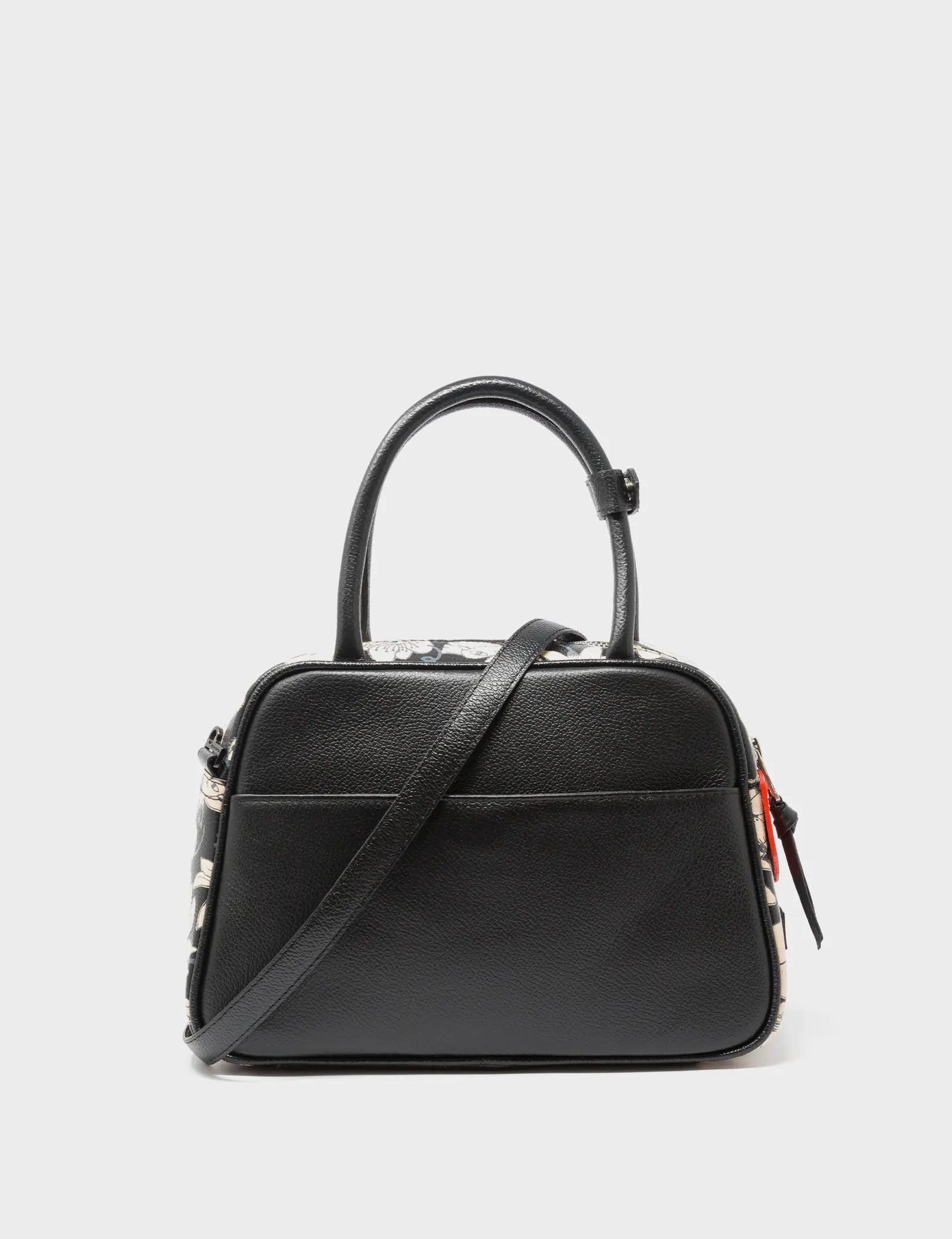 Marino Medium Crossbody Bag - Genuine Black Leather Handbag for Women with Tangle Tales Black Design | Perfect for Work, Travel & Everyday Use