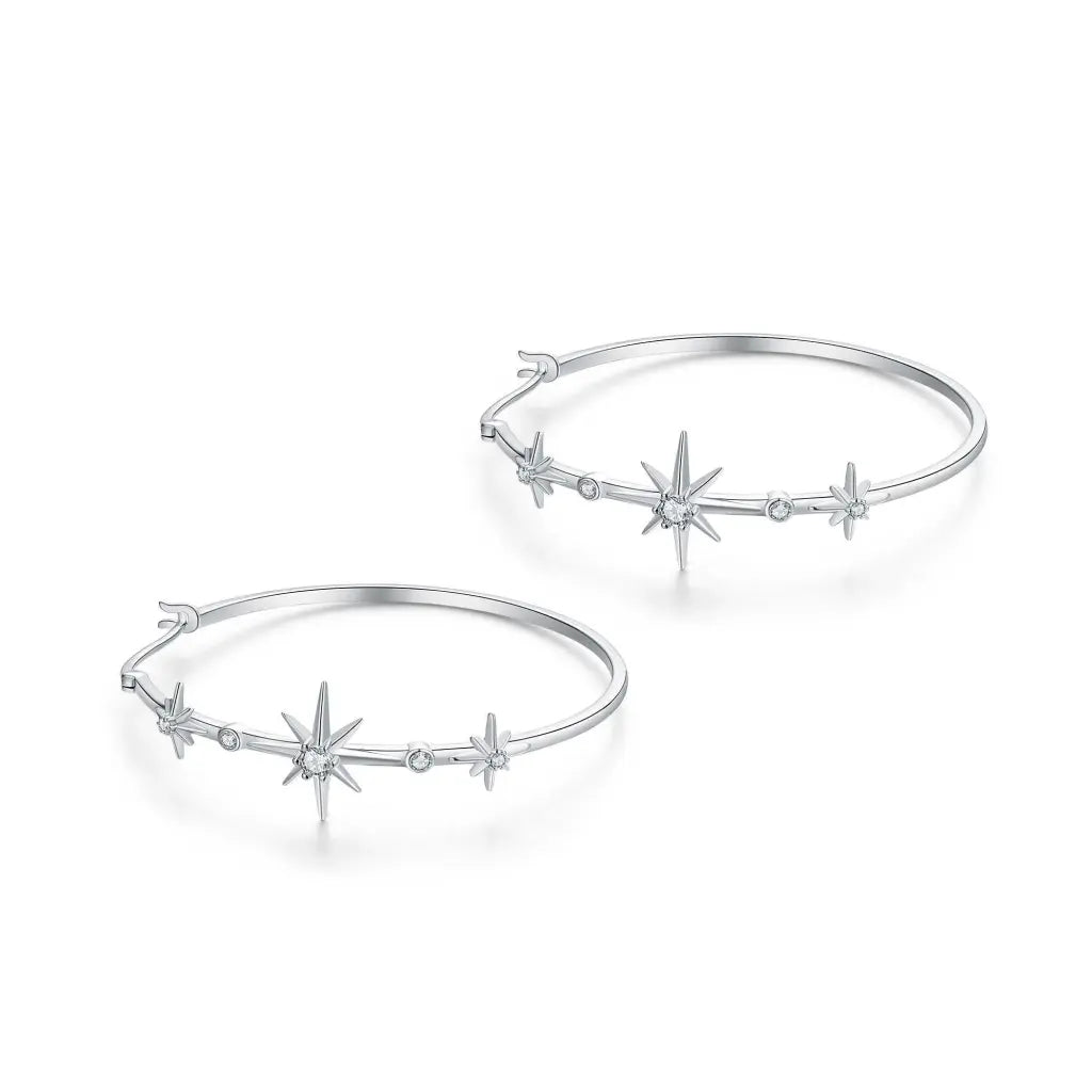 Starshine Hoops - Trendy Gold & Silver Hoop Earrings for Women | Lightweight & Hypoallergenic Jewelry | Perfect for Parties, Work & Everyday Wear