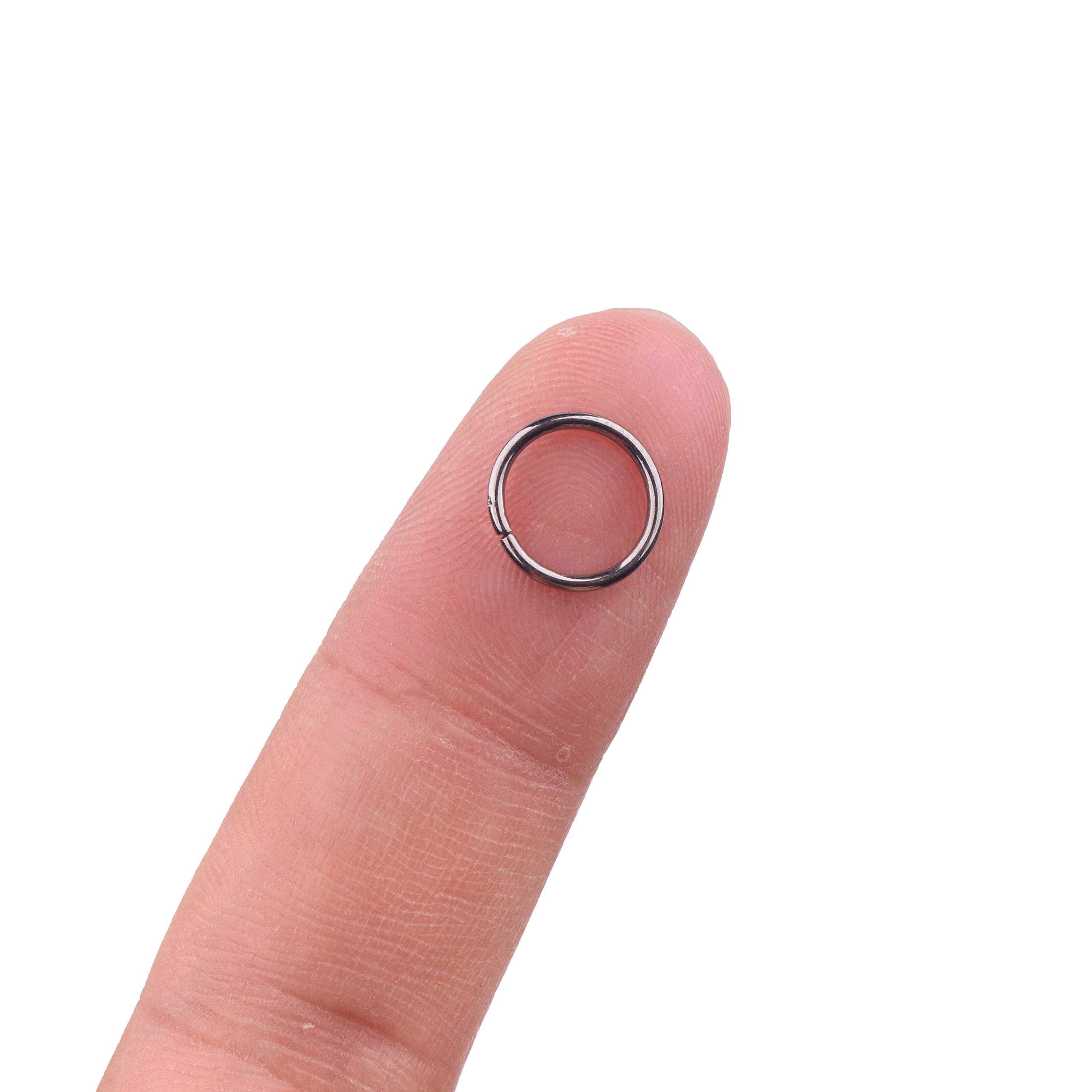YAKA 1200pcs 10mm Gun Black Plated Iron Open Jump Rings - Bulk Jewelry Making Supplies for DIY Earrings, Necklaces, Bracelets, Pendants & Keychains - Durable Connectors for Crafting, Beading & Chainmail Projects (10mm, Gun Black)
