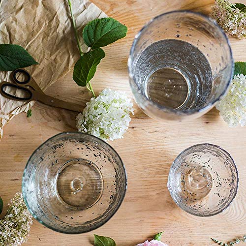 RusticReach Clear Art Glass Vase - Handcrafted Modern Home Decor for Flowers, Centerpieces & Wedding Decorations - Perfect for Living Room, Dining Table & Event Styling