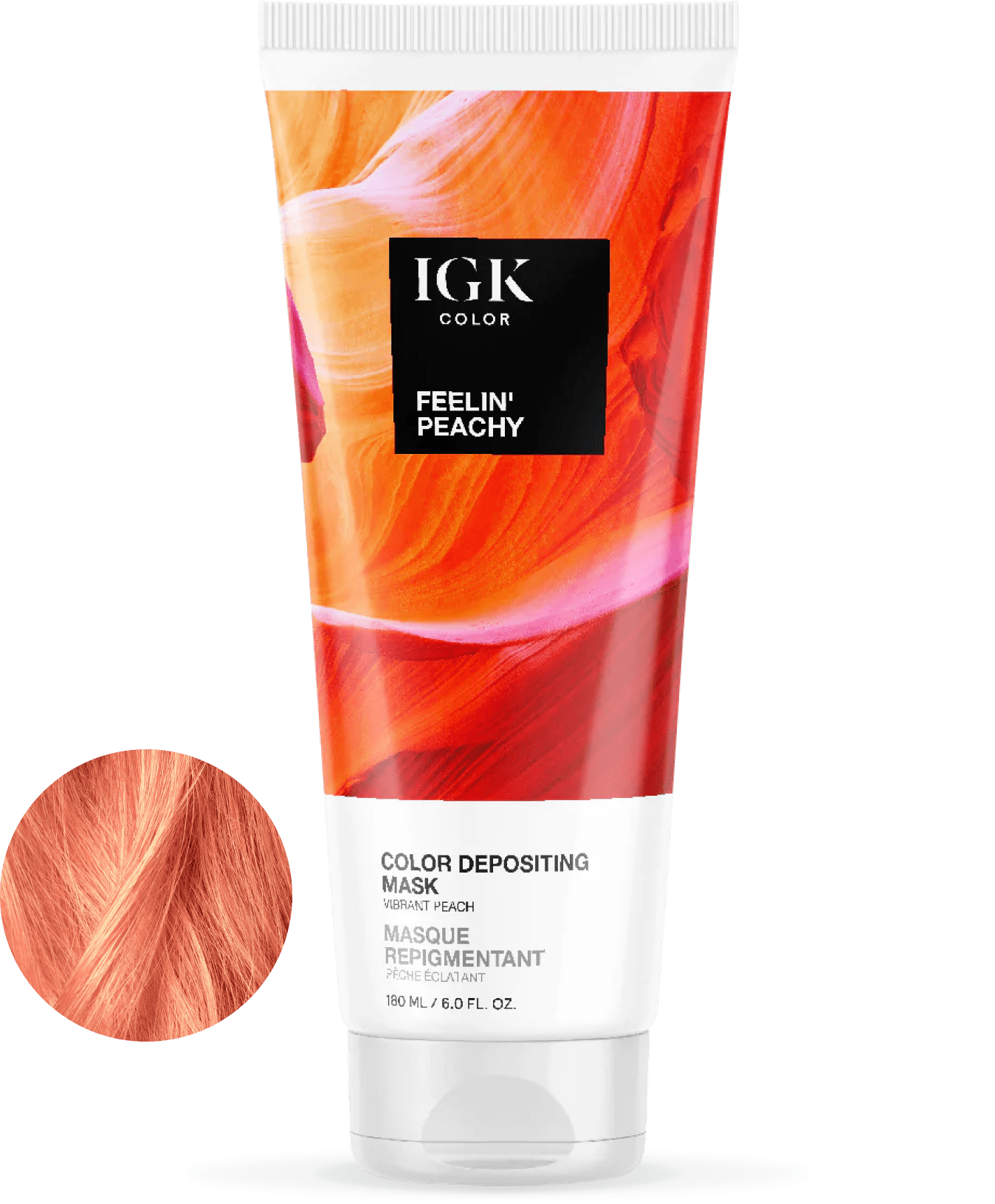 Feelin' Peachy Color Depositing Hair Mask - Semi-Permanent Conditioning Treatment for Vibrant Peach Tones (Great for Color Refresh & Damaged Hair Care)