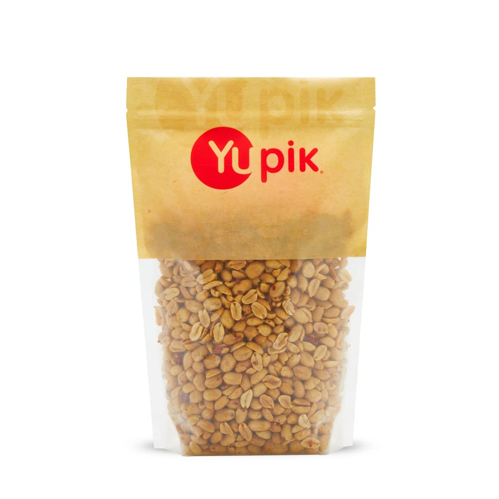 Yupik Blanched Roasted Unsalted Peanuts 1kg | Kosher Vegan Skinless Peanuts | No Added Salt Crunchy Nuts | High in Fiber & Protein | Healthy Snack for Office, Hiking & Movie Nights