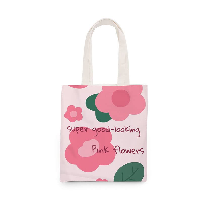 Aesthetic Y2K Canvas Tote Bag - Cute Purse for School & Shopping