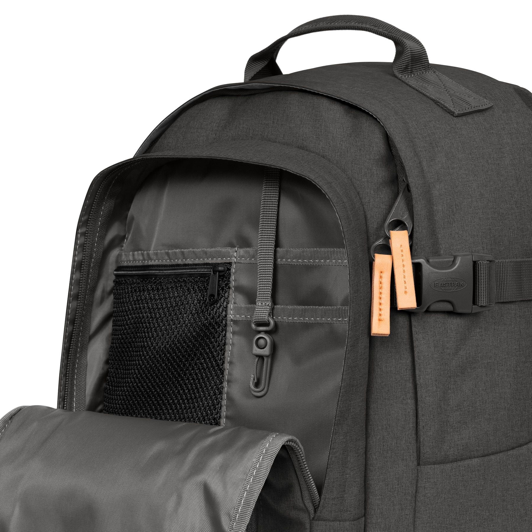 Eastpak Smallker CS Backpack - Stylish Black Denim for School, Work & Travel | Durable Laptop Bag with Padded Shoulder Straps