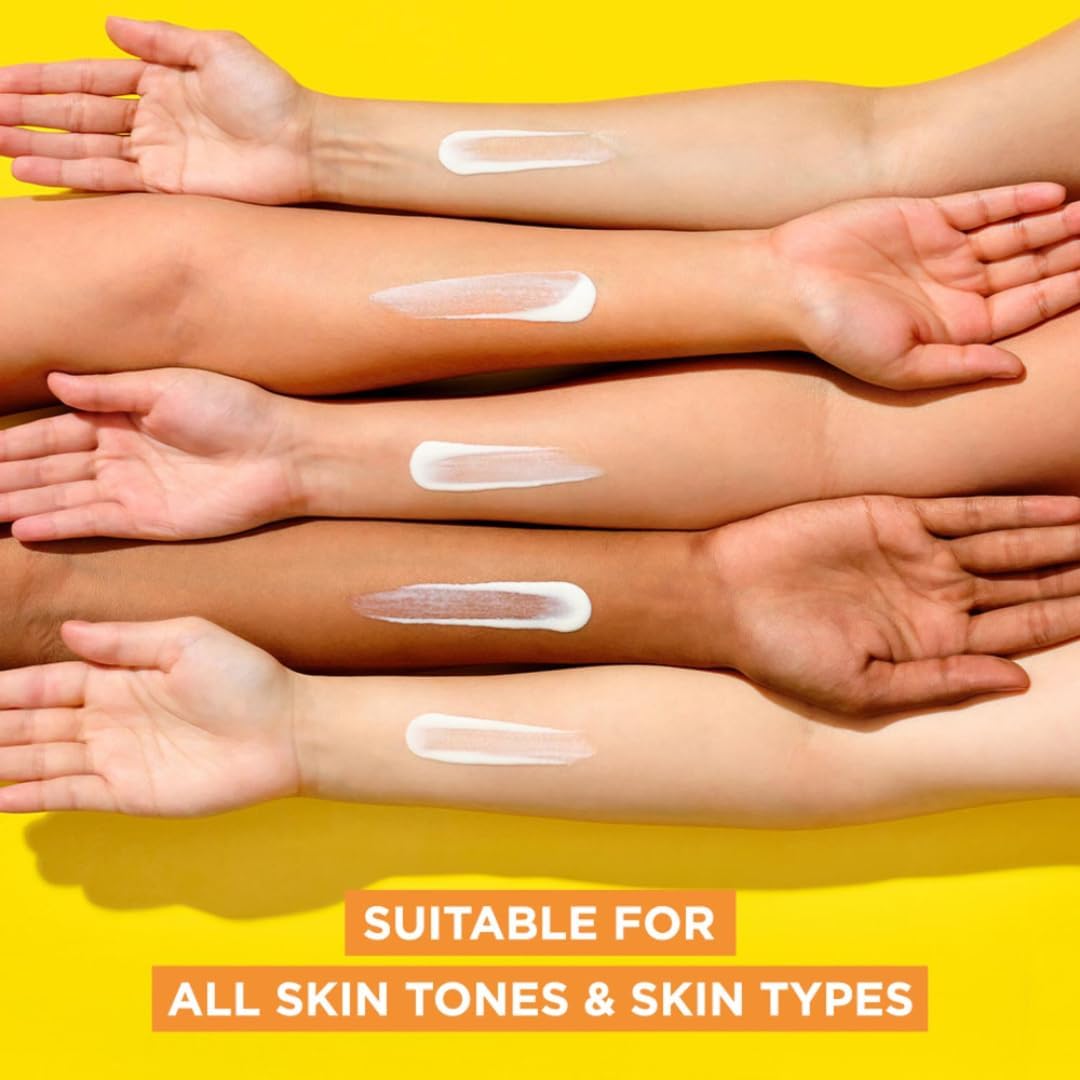Garnier Bright Complete Super UV Invisible Serum Sunscreen SPF 50 PA++++ UVA/UVB Protection for All Skin Types 30ml + Wrinkle Lift Anti-Aging Cream 18g + Vitamin C Foam Face Wash 50g - 3-Piece Skincare Set for Daily Glow & Sun Protection