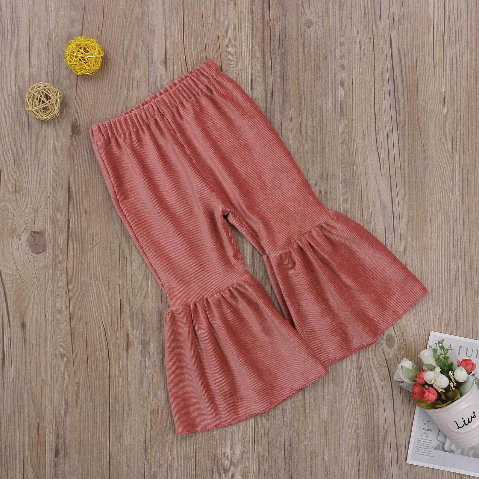 Toddler Bell Bottom Pants for Baby Girls - Soft Ruffle Leggings with Flared Design | Cute & Comfortable Playtime & Photo Outfit