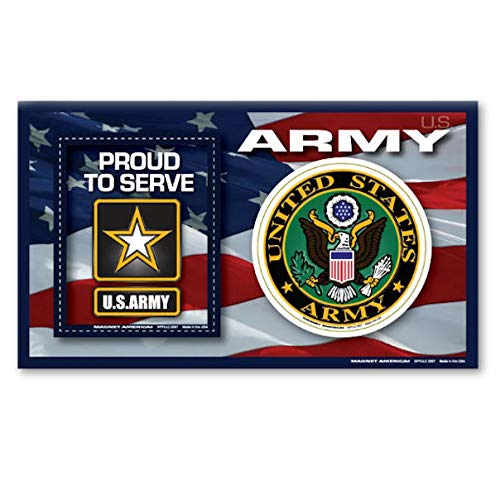 Proud to Serve U.S. Army Magnetic Photo Frame - Patriotic Military Home Decor for Veterans & Active Duty - Perfect for Wall Display, Office, or Gift