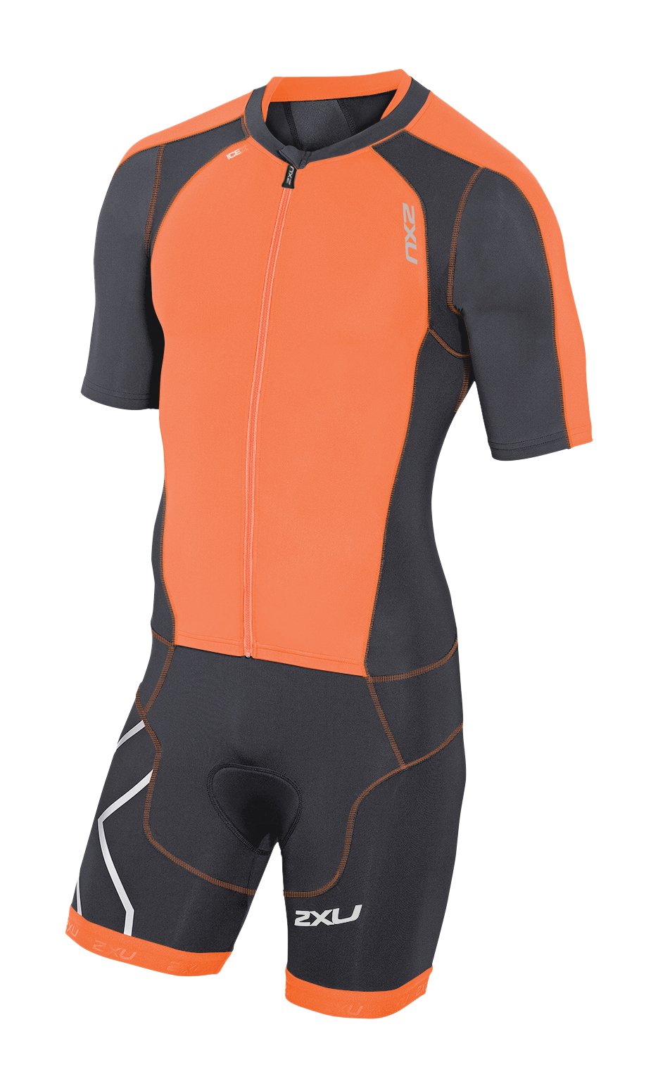 2XU Men's Compression Sleeved Full Zip Suit - High Performance Athletic Wear for Running, Cycling & Recovery - Ideal for Marathon Training & Triathlon Competitions