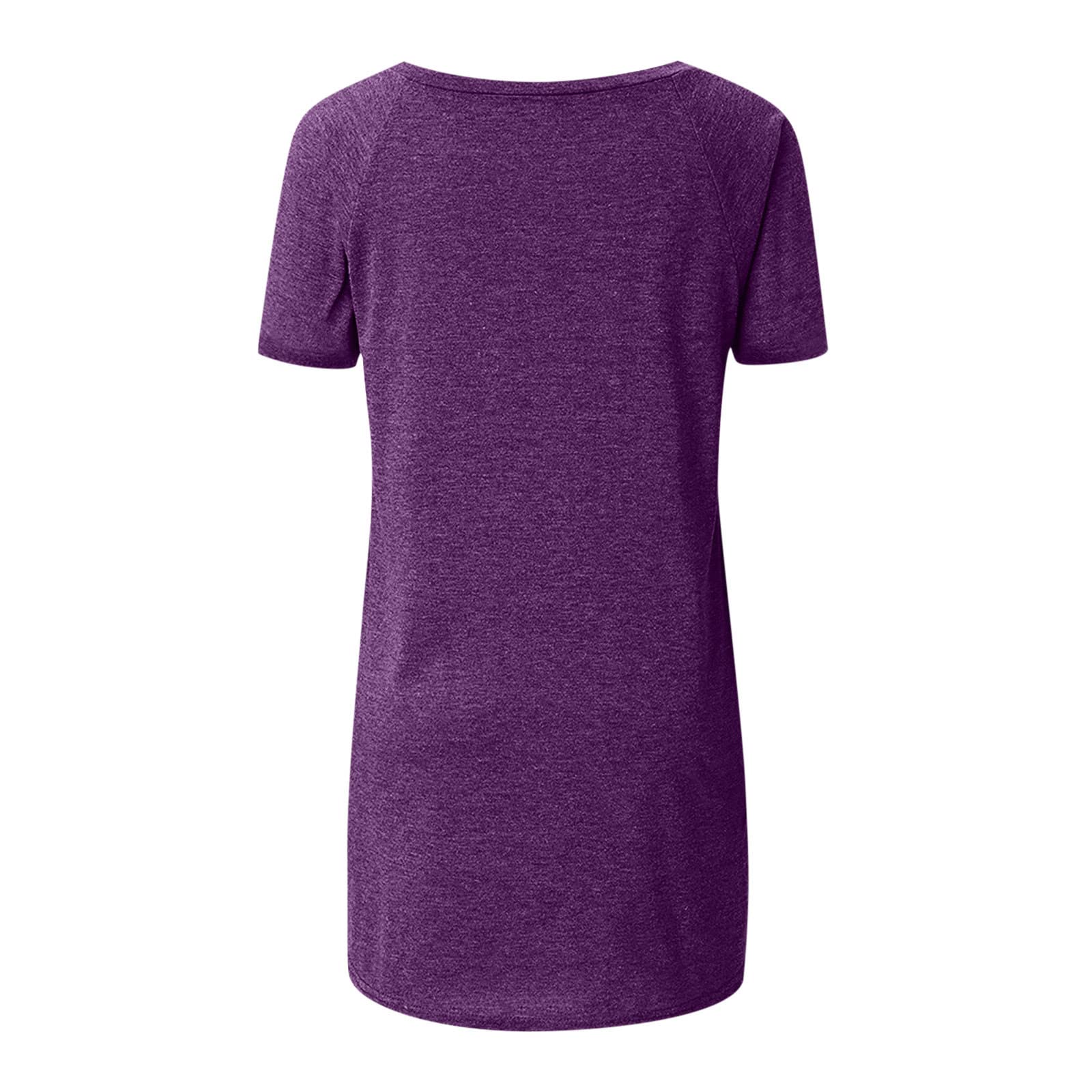 Women's Short Sleeve Flowy Summer Tunic Tops - Crewneck & V-Neck Casual Blouses for Leggings | Plus Size Comfortable Shirts for Beach, Travel & Everyday Wear