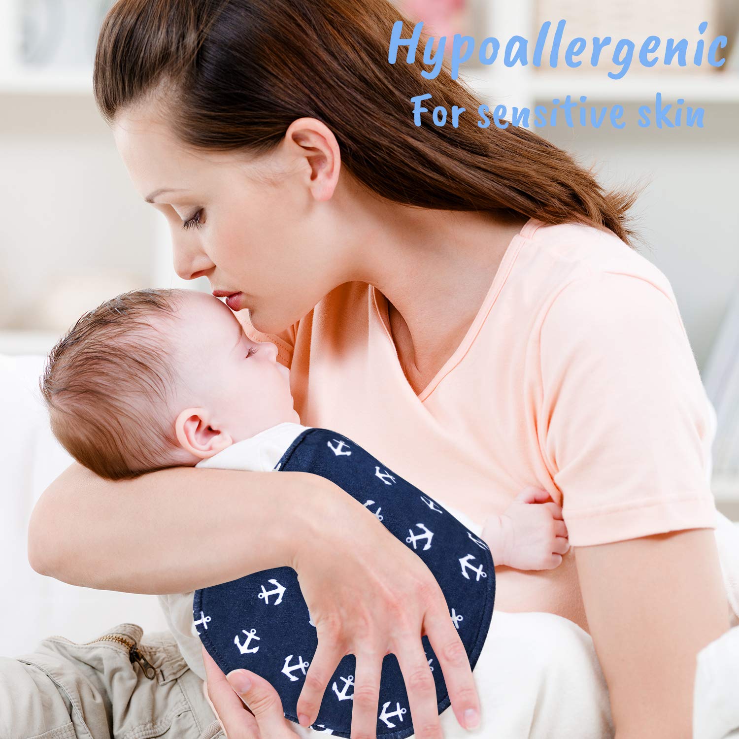Organic Baby Burp Cloths - 5-Pack Ultra Absorbent Burping Cloths for Newborns | Soft Spit-Up Rags & Nursing Towels for Boys & Girls | Perfect for Feeding, Burping & Mess-Free Care