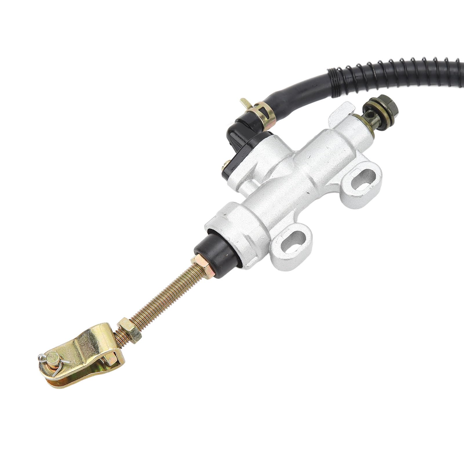 Haosie Motorcycle Rear Brake Master Cylinder Pump for Dirt Bike & ATV - White Hydraulic Foot Brake