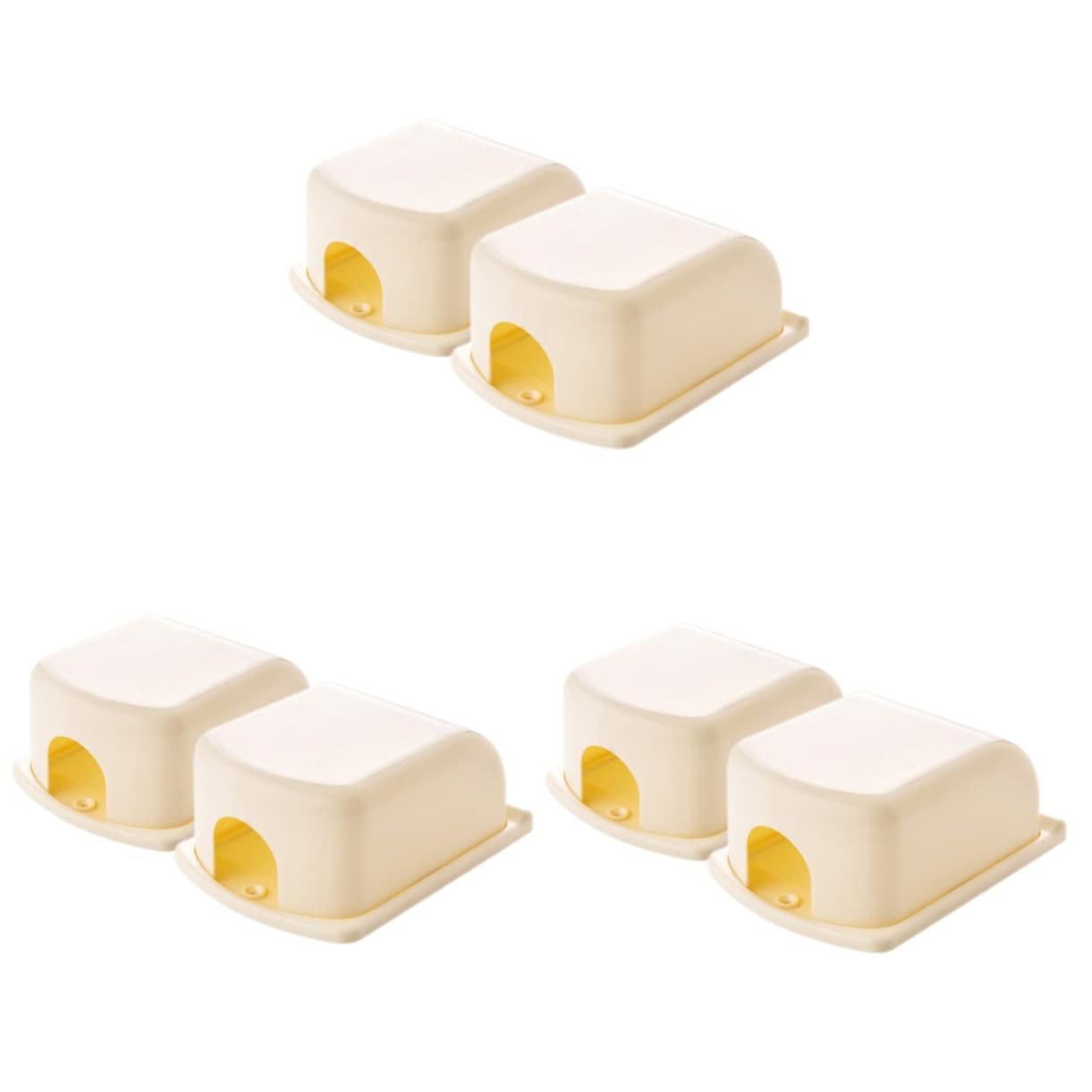 VICASKY 6-Pack Childproof Electrical Outlet Covers - Shockproof Beige ABS Safety Plugs for Baby Proofing Homes & Offices
