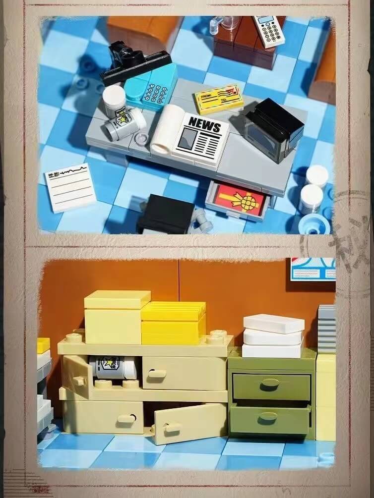 Keeppley Detective Conan Maori Detective Agency & Coffee Shop Building Blocks Set - Anime Model Kit for Collectors & Fans - Perfect for Display, Gifts & Role-Playing Scenes