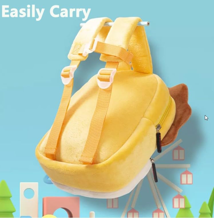 DZert Kids School Backpack - Soft Plush Cartoon Animal Backpack with Velvet Finish | Cute Bookbag for Boys & Girls | Perfect for School, Travel & Daycare Use