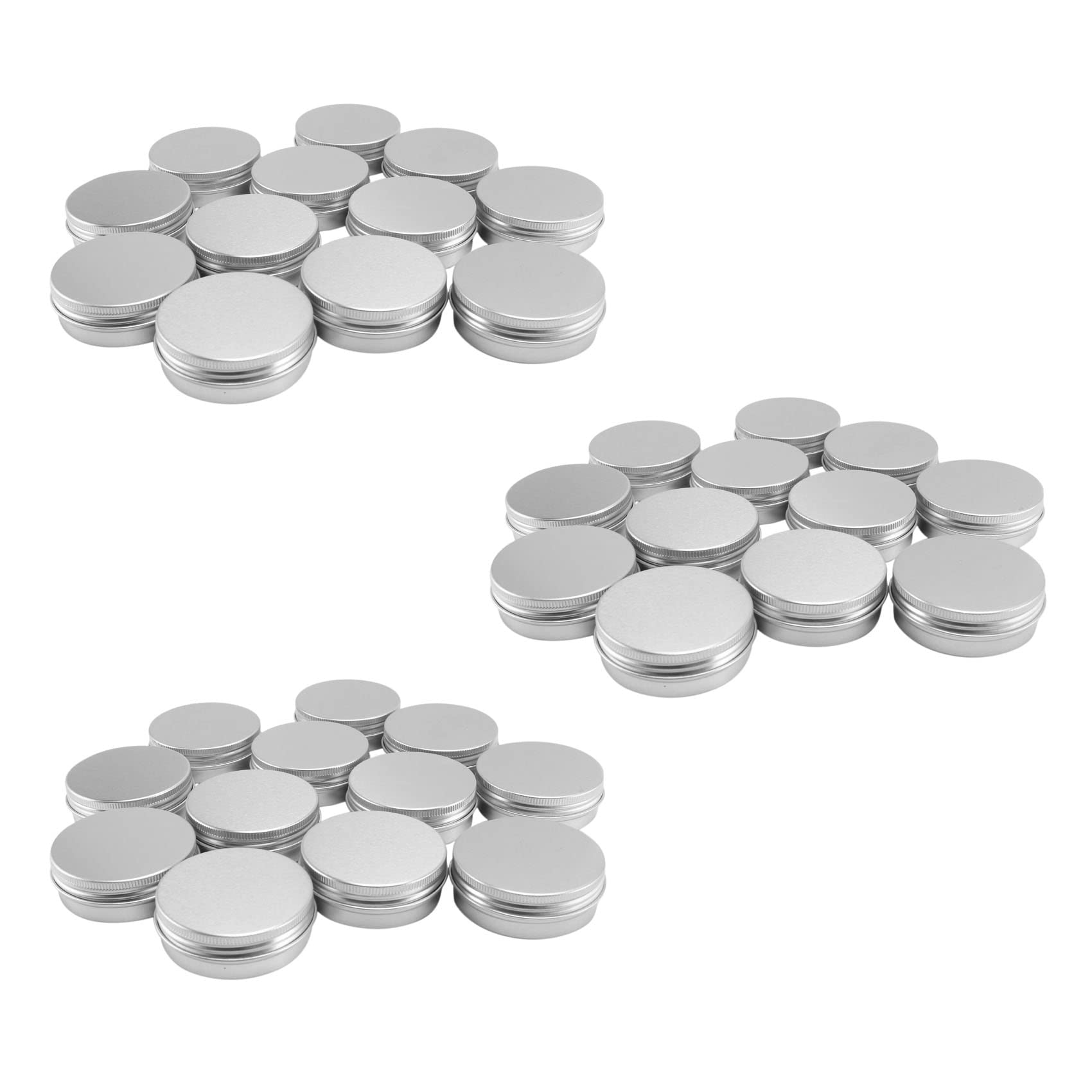 Viupolsor 36-Pack 50ml Empty Cosmetic Jars - Small Makeup Pots & Candle Tins for DIY Beauty, Skincare, Wax Melts - Perfect for Travel & Home Organization