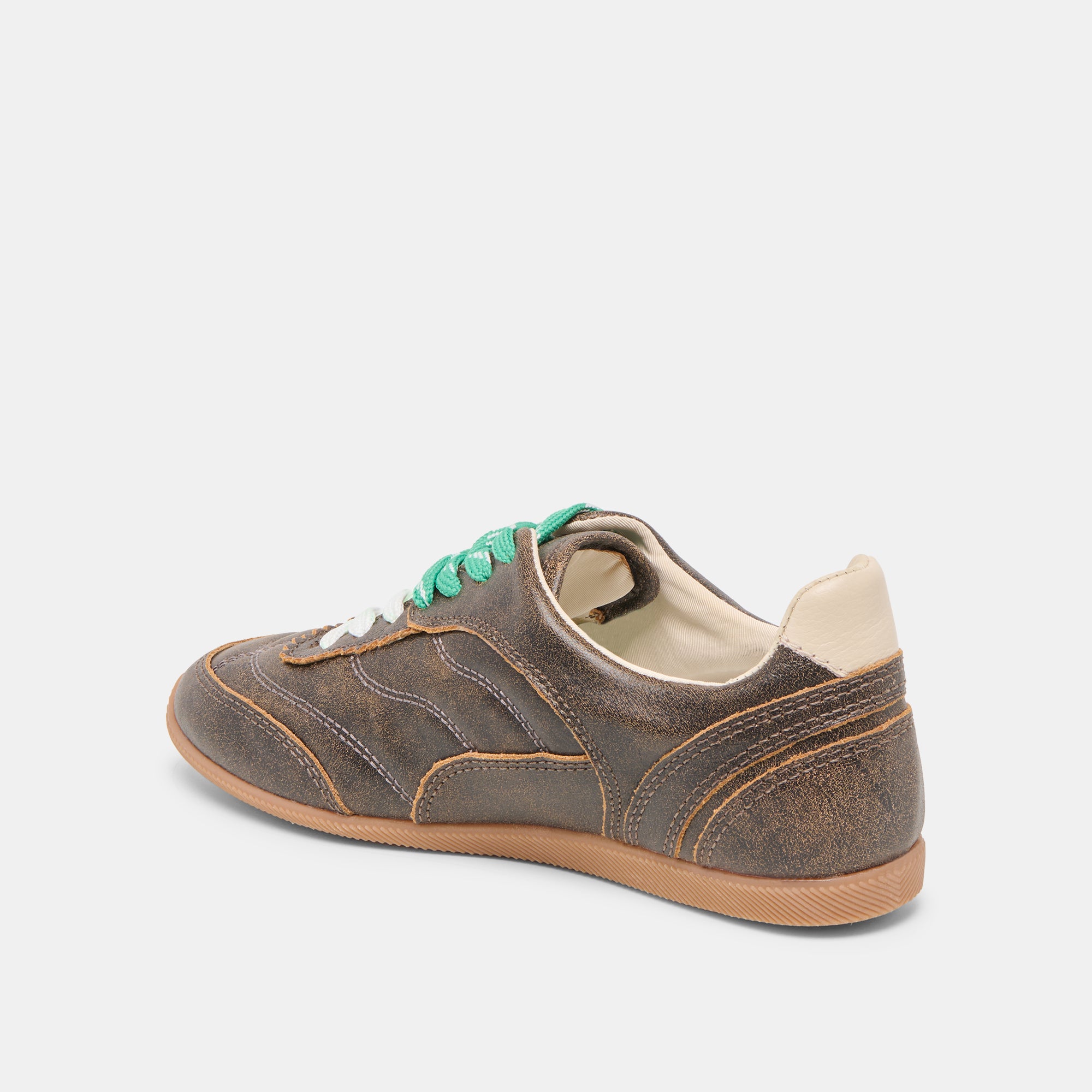LAINI Distressed Brown Leather Sneakers for Men & Women - Comfortable Casual Walking Shoes for Everyday Wear, Travel & Outdoor Activities