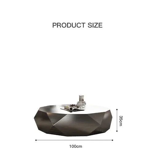 Italian Designer Metal Coffee Table - Modern Living Room Accent Table for Home Decor & Entertaining