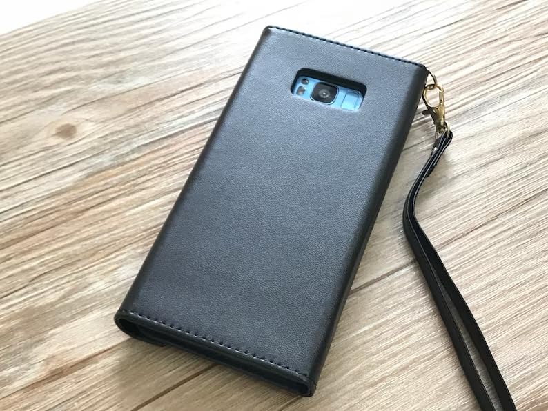 Victorian Butterfly Leather Wallet Phone Case for iPhone X/XS/XR/11/12/13/14/15/16 Pro Max & Galaxy S24/S23/S22/S21/S20 Ultra/S10/S9/Note 20/8/9/10 Plus (MN1619) - Slim Protective Cover with Card Slots for Everyday Use & Travel