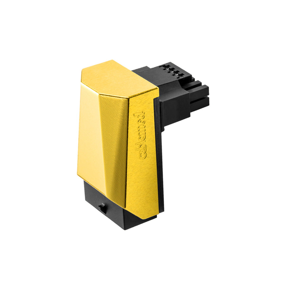CableMod 12VHPWR 90 Degree Angled Adapter v1.1 - Variant B Gold - PCIe Power Connector for NVIDIA RTX 4090/4080 GPUs - Perfect for Small PC Cases & Cable Management