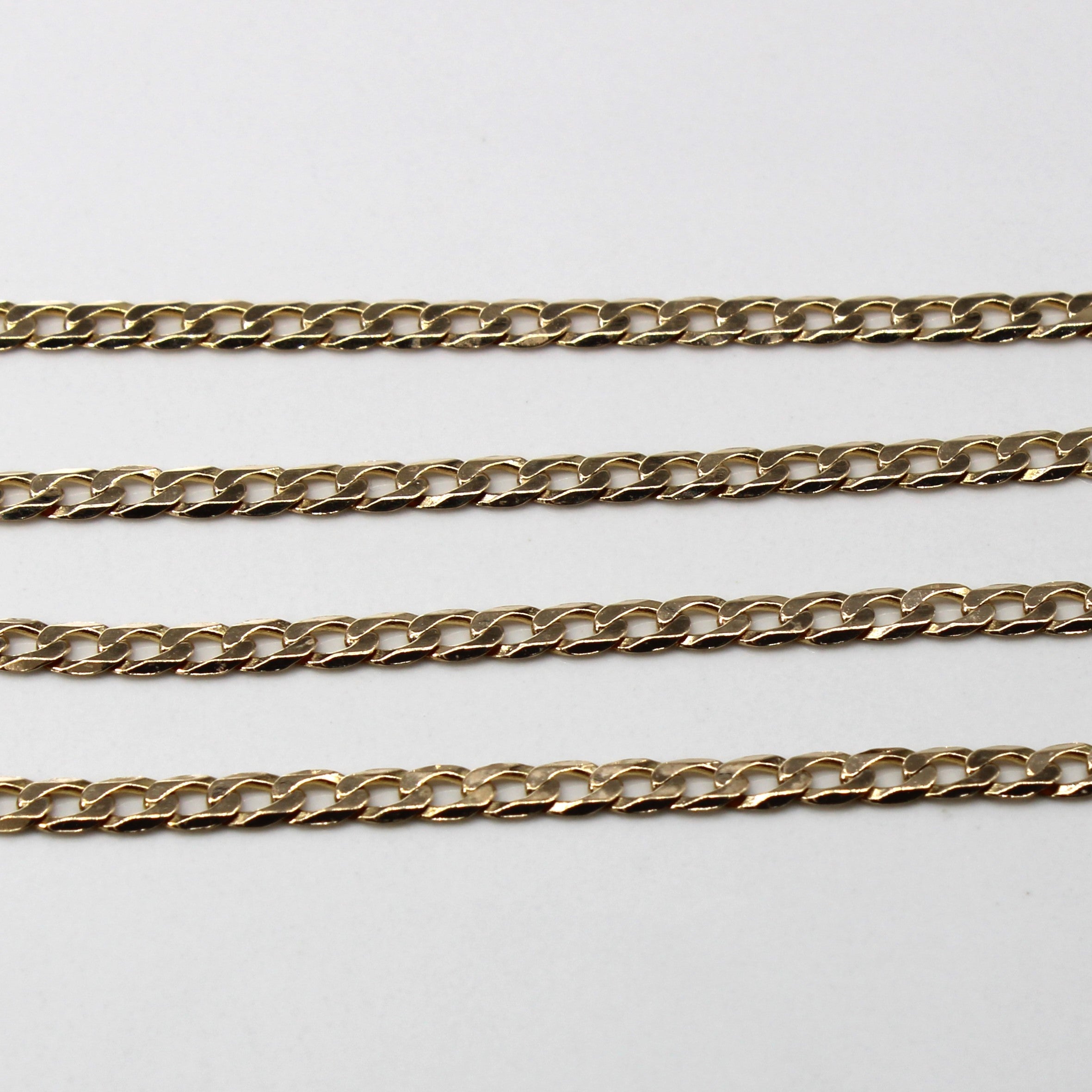 10K Yellow Gold Curb Link Chain Necklace - 20 Inch Solid Gold Cuban Chain for Men & Women | Perfect for Everyday Wear, Gifts & Special Occasions