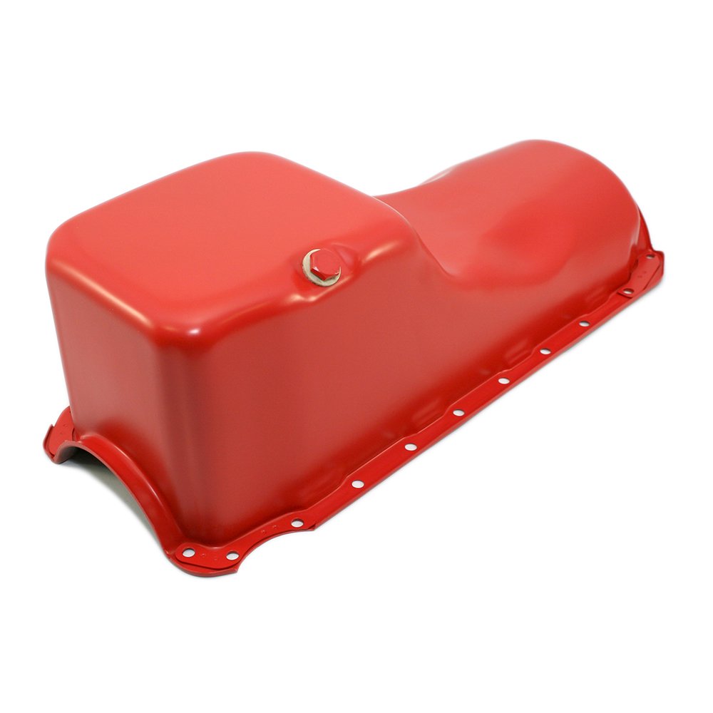Big Block Chevy Orange Stock Style 4qt Oil Pan - Compatible with BBC 396 402 427 454 Engines - 2 Piece Rear Main Seal - Perfect for Engine Rebuilds & Performance Upgrades
