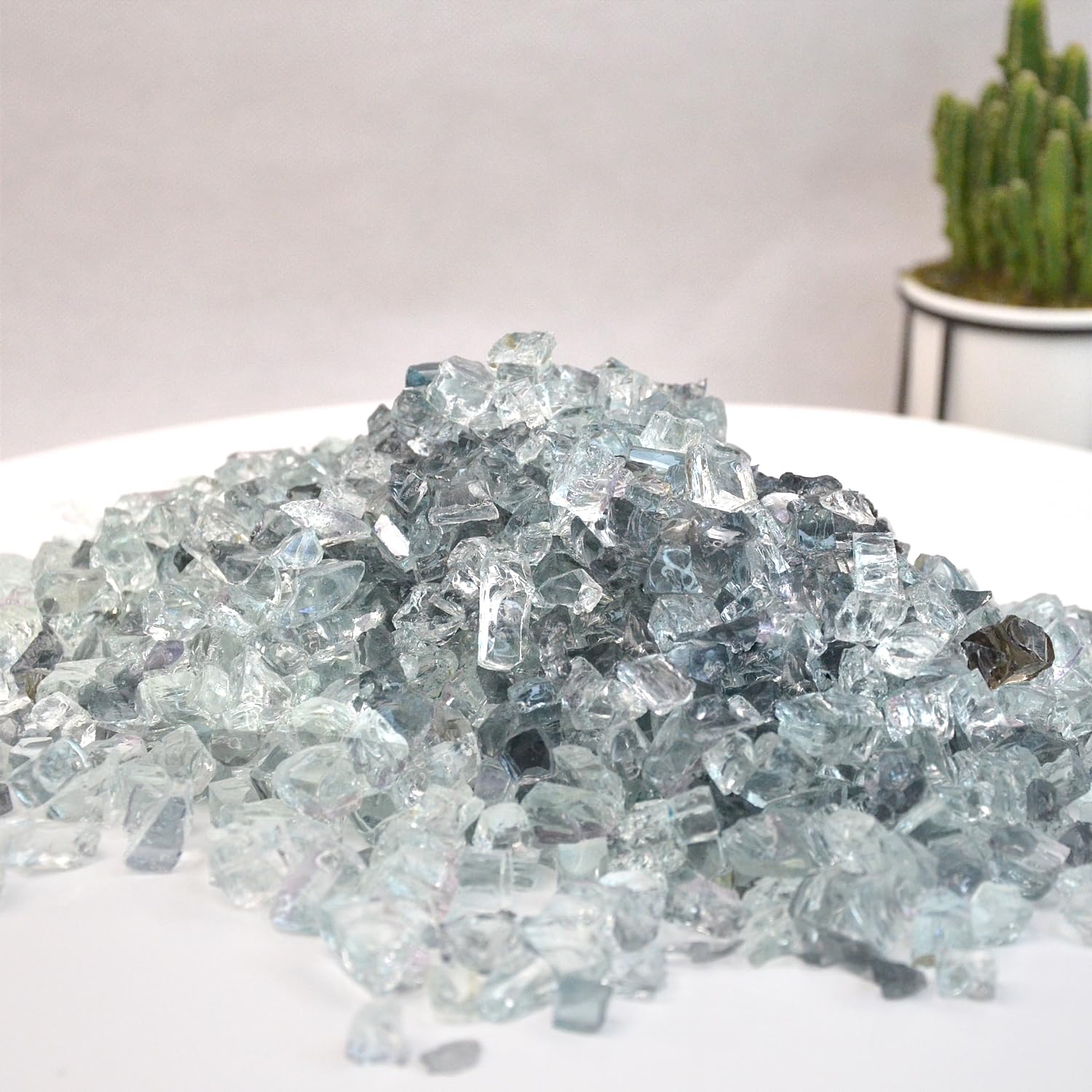 10 lbs High-Gloss Fire Glass for Fire Pits & Fireplaces - 1/2