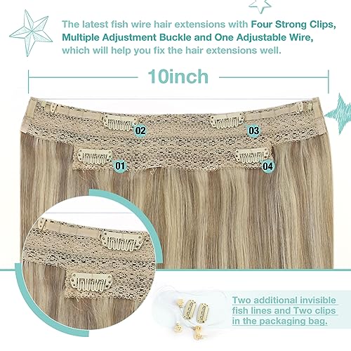 Premium 100% Human Hair Wire Hair Extensions for Women - Clip-In, Heat Resistant, Natural Look for Daily Styling & Special Occasions